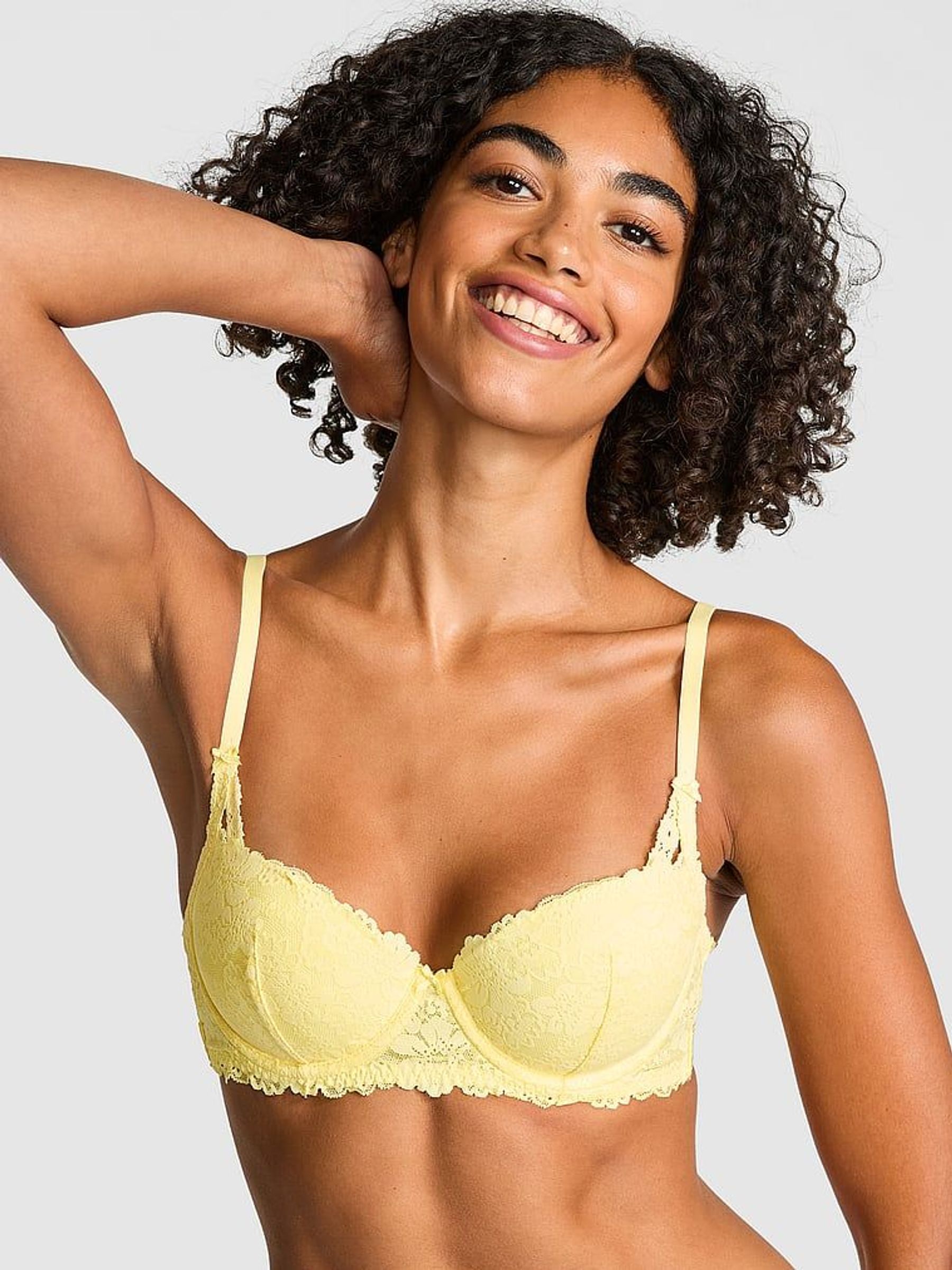 Mellow Yellow Balcony Lace Push Up Bra (AW6324) | €40