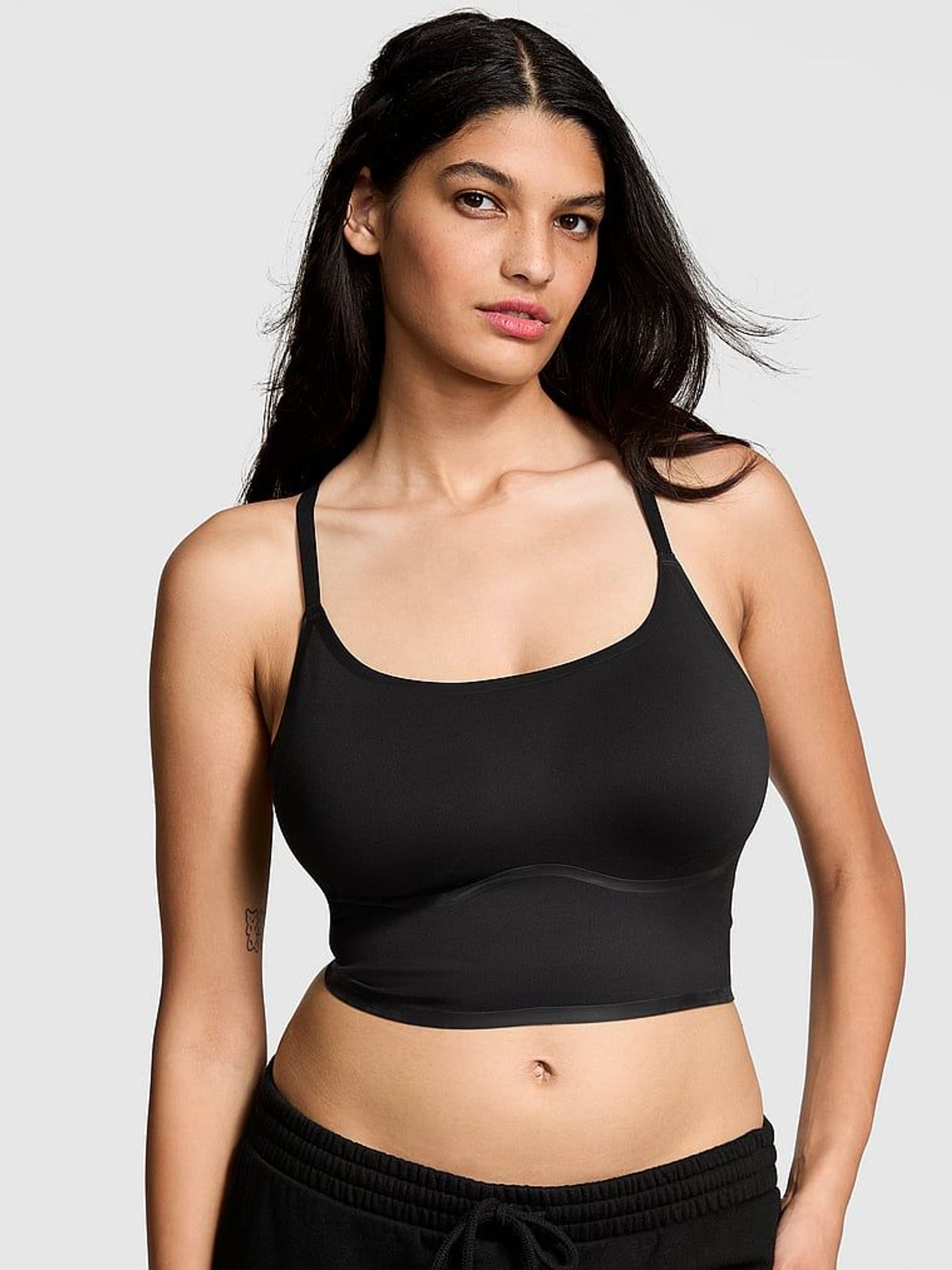 Black Relay Racerback Sports Bra (AW6337) | €33