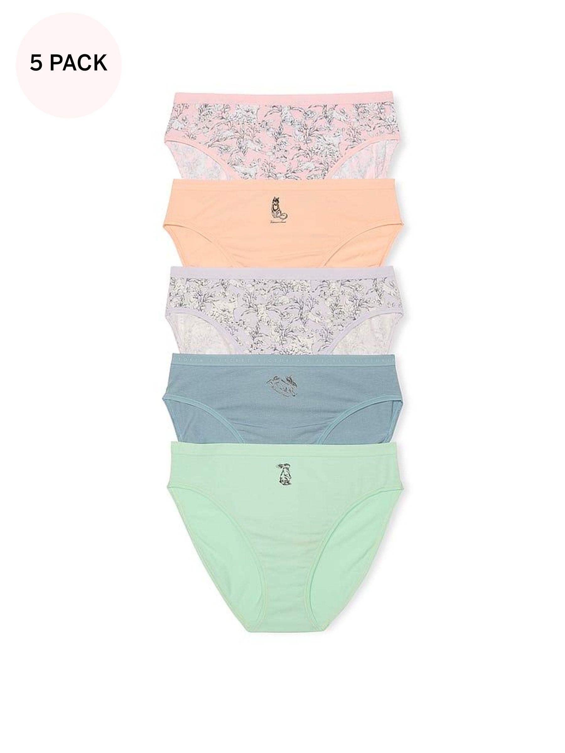 Pink/Orange/Blue/Green Brief 5 Pack Knickers (AW6367) | €31