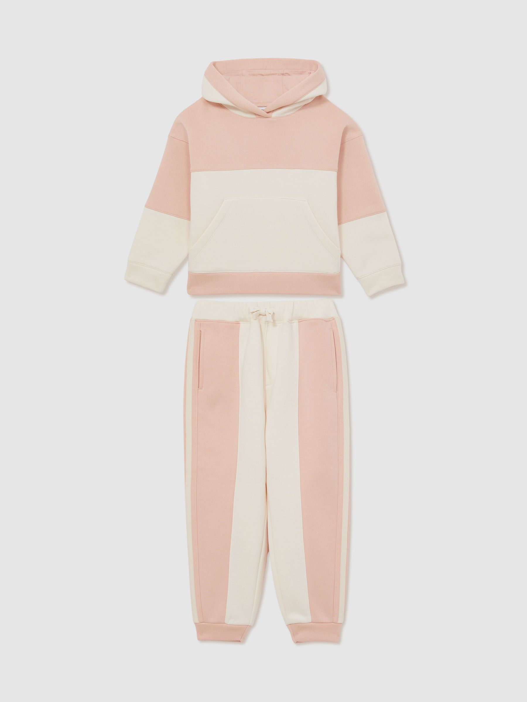 13-14 yrs Colour-Block Hoodie And Joggers Set in Pink (AW6774) | €95