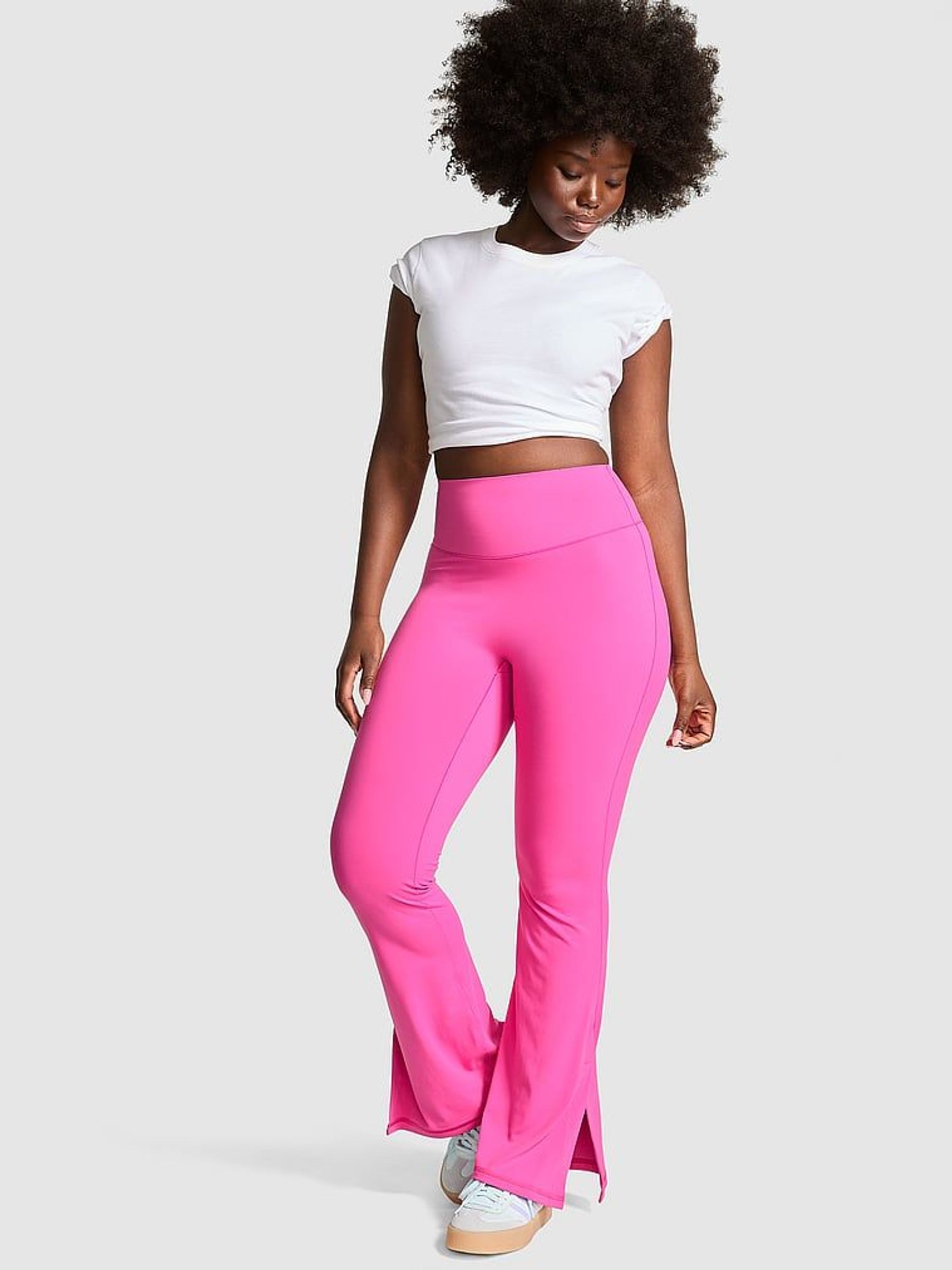Pink Gossip Flared Relay Slit Leggings (AY0090) | €45