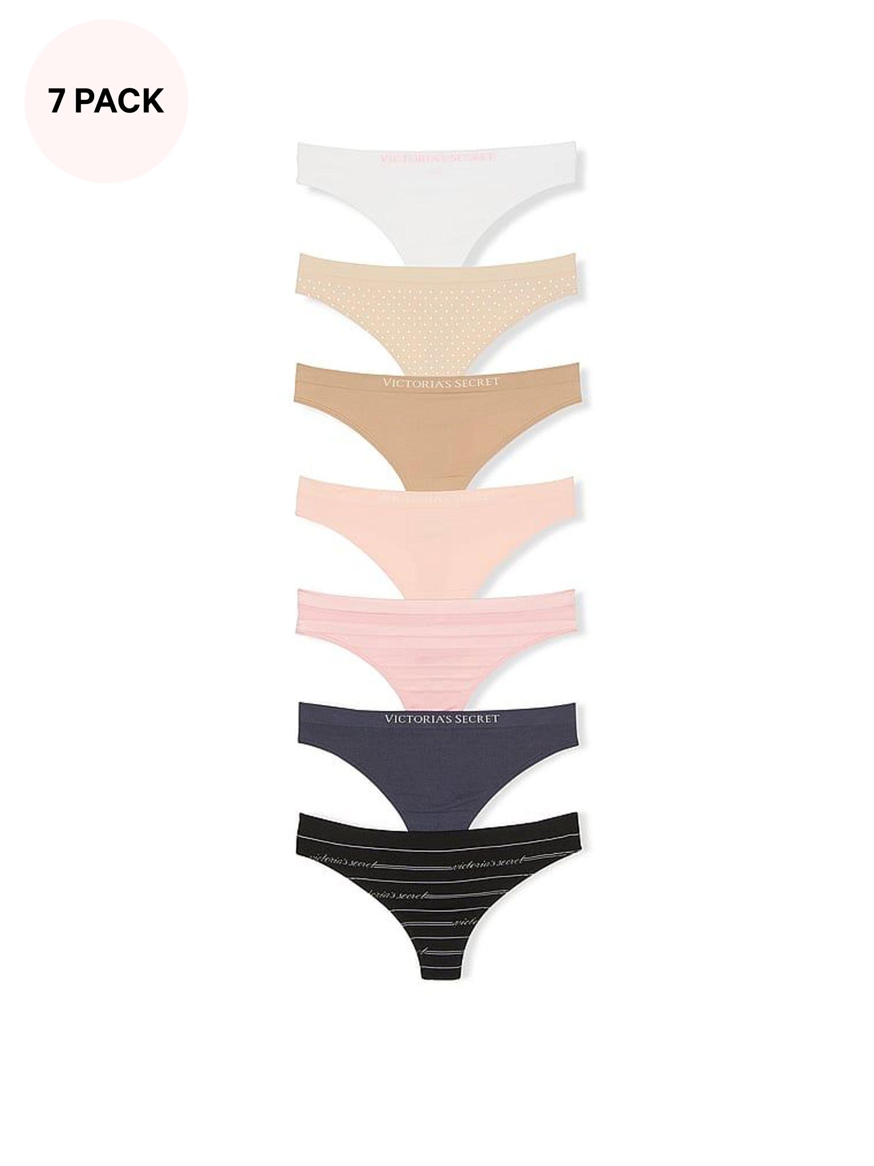 White/Nude/Pink/Blue/Black Thong 7 Pack Knickers (AY0399) | €40