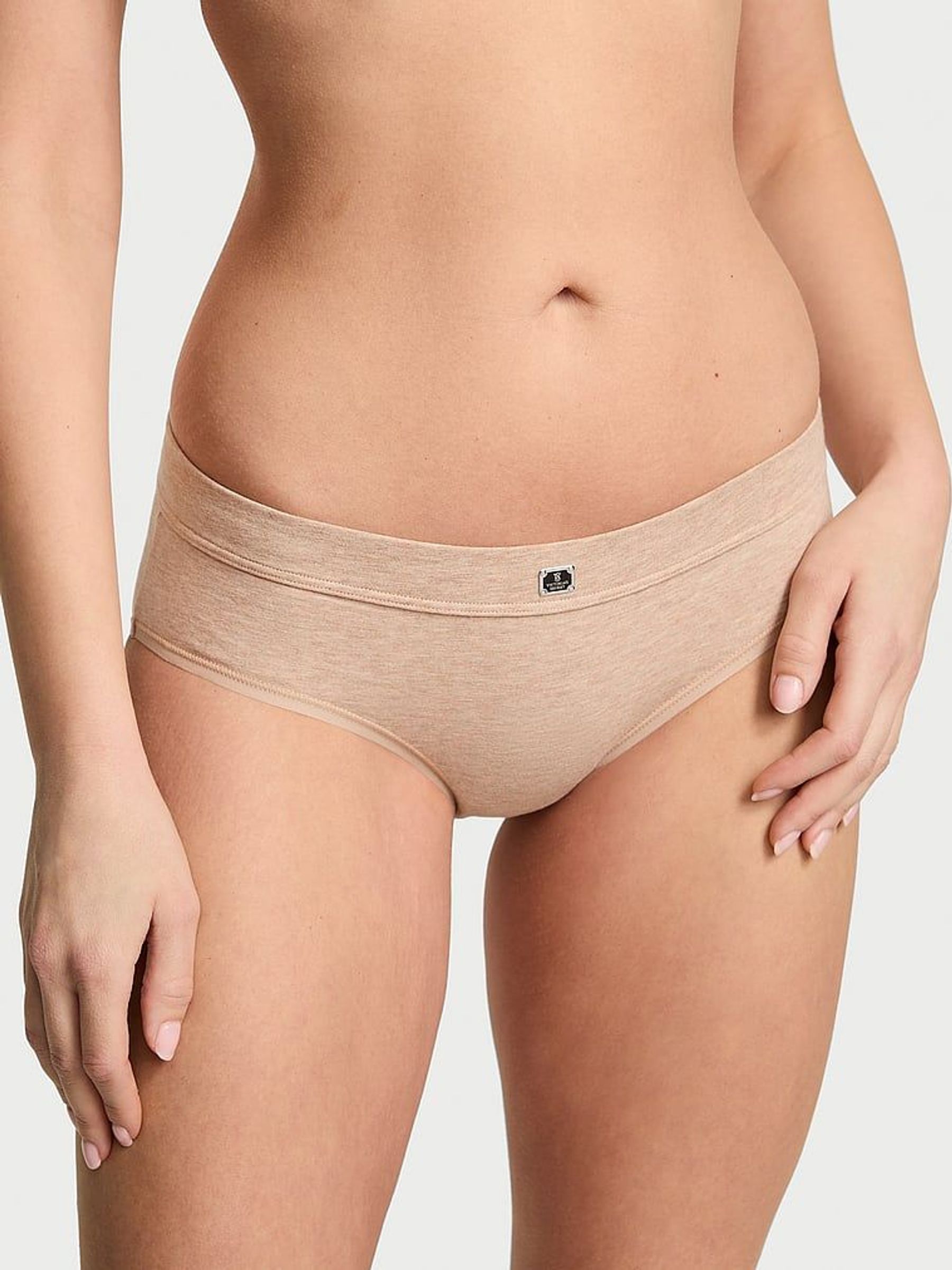 Blush Pink Heather Hipster Cotton Logo Knickers (AY0420) | €10.50