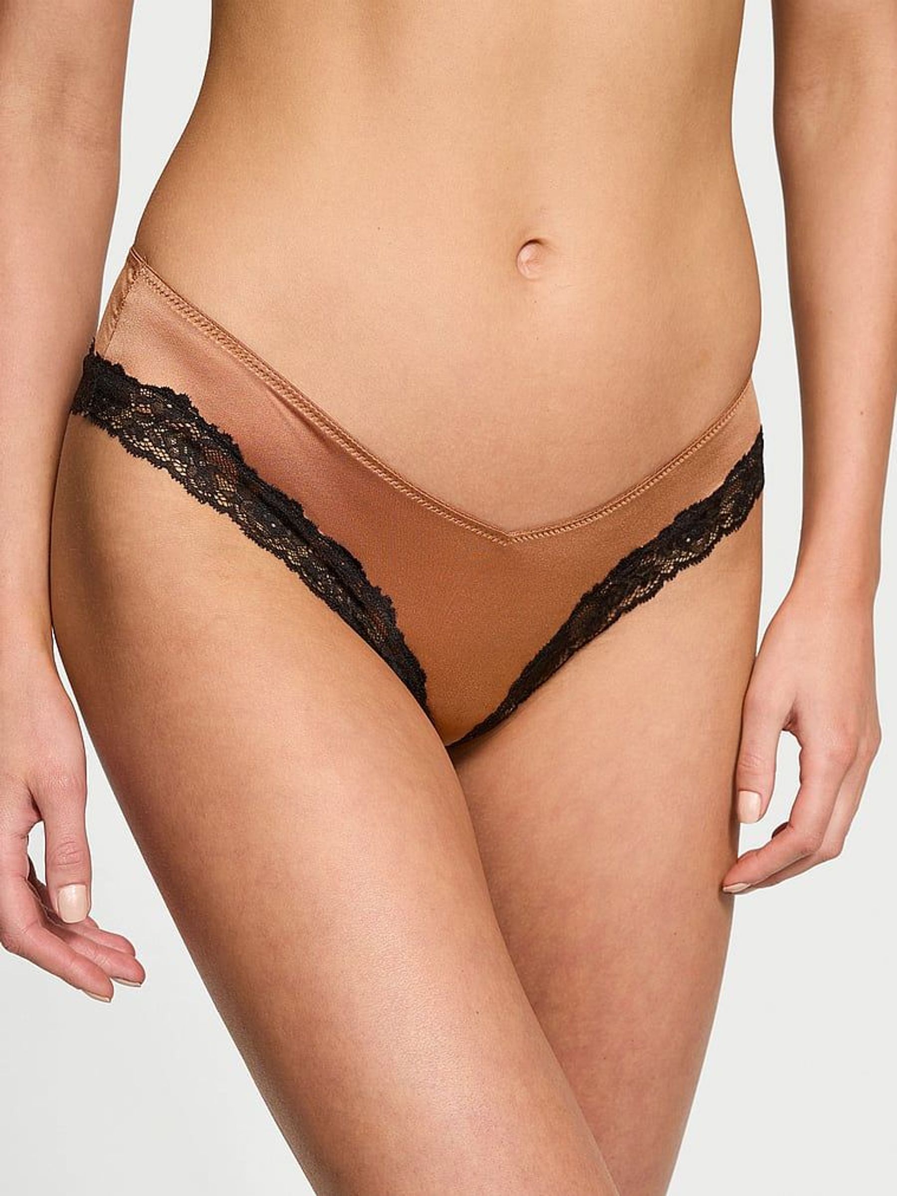 Caramel Nude Cheeky Lace Trim Knickers (AY0427) | €20.50