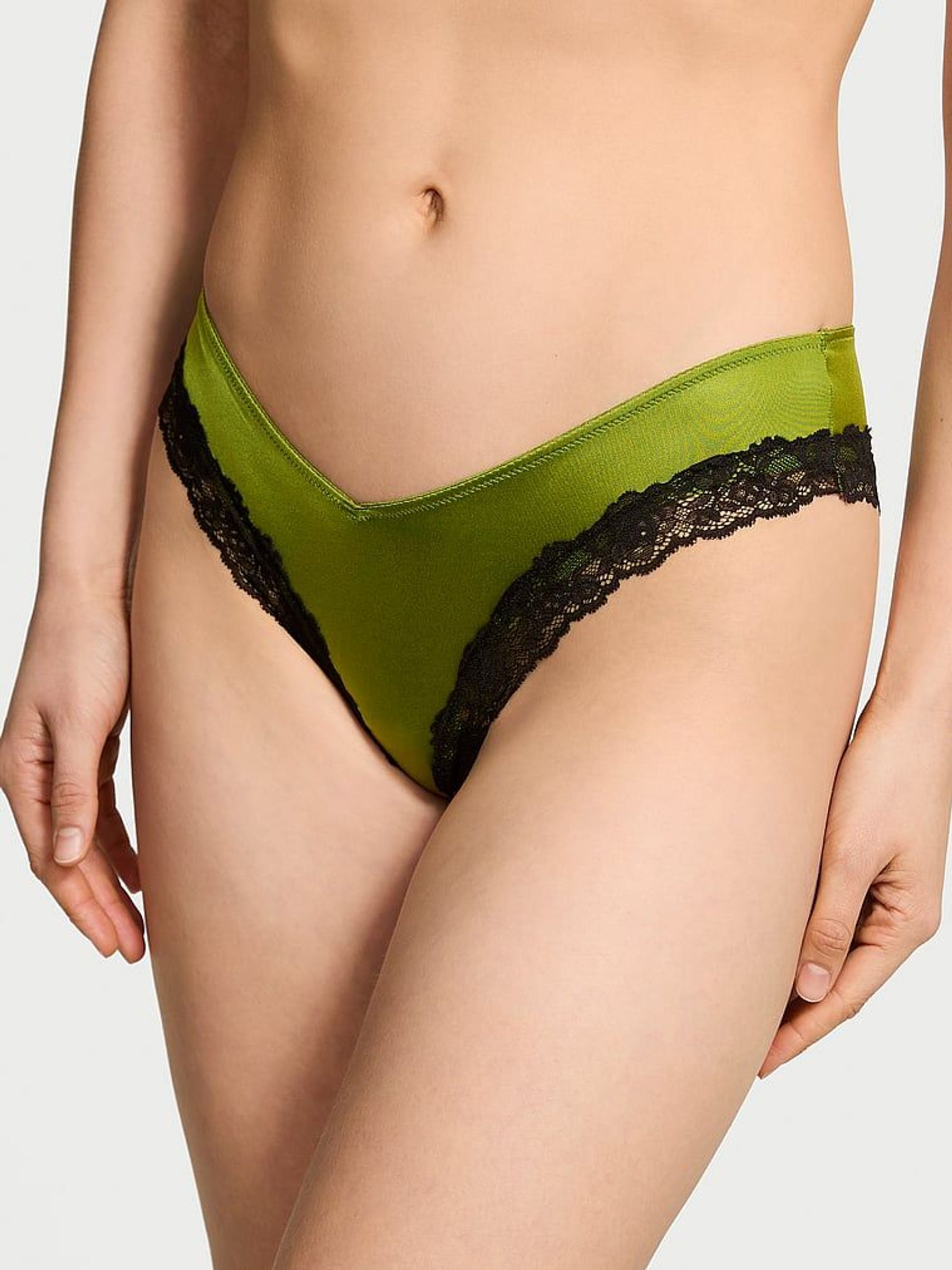 Pear Green Cheeky Lace Trim Knickers (AY0428) | €20.50