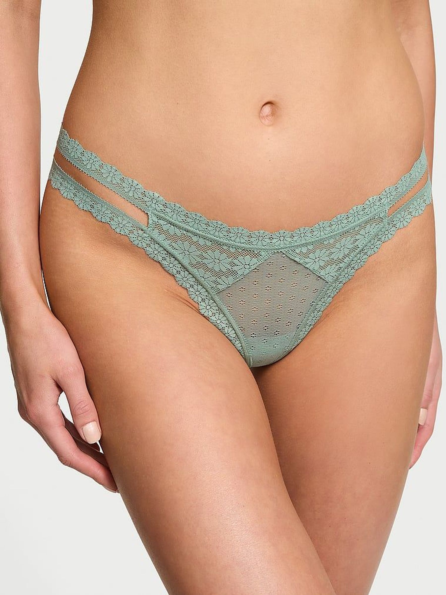 Seasalt Green Double Strap Thong Knickers (AY0463) | €10.50