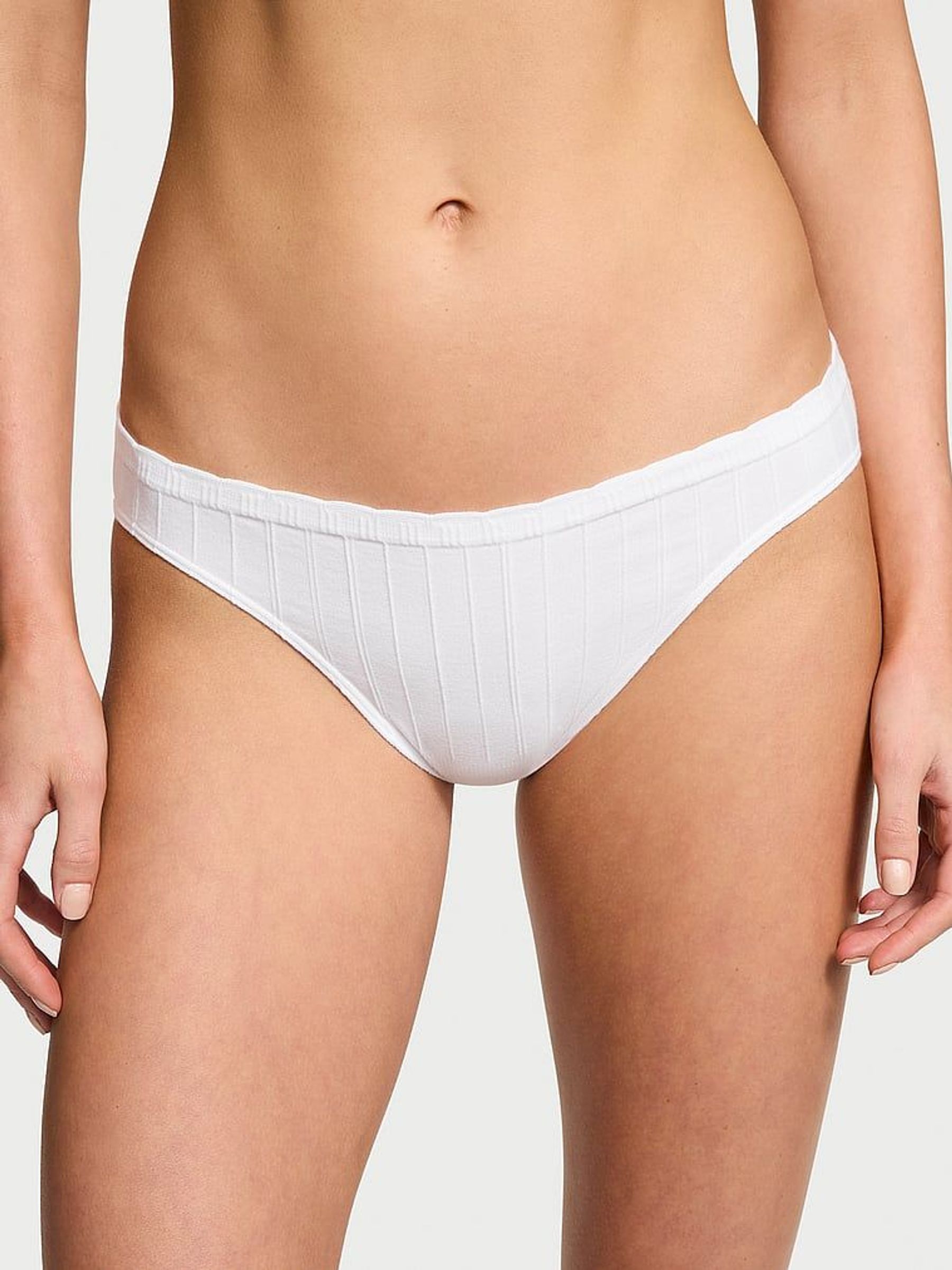 White Bikini Ribbed Knickers (AY0465) | €10.50