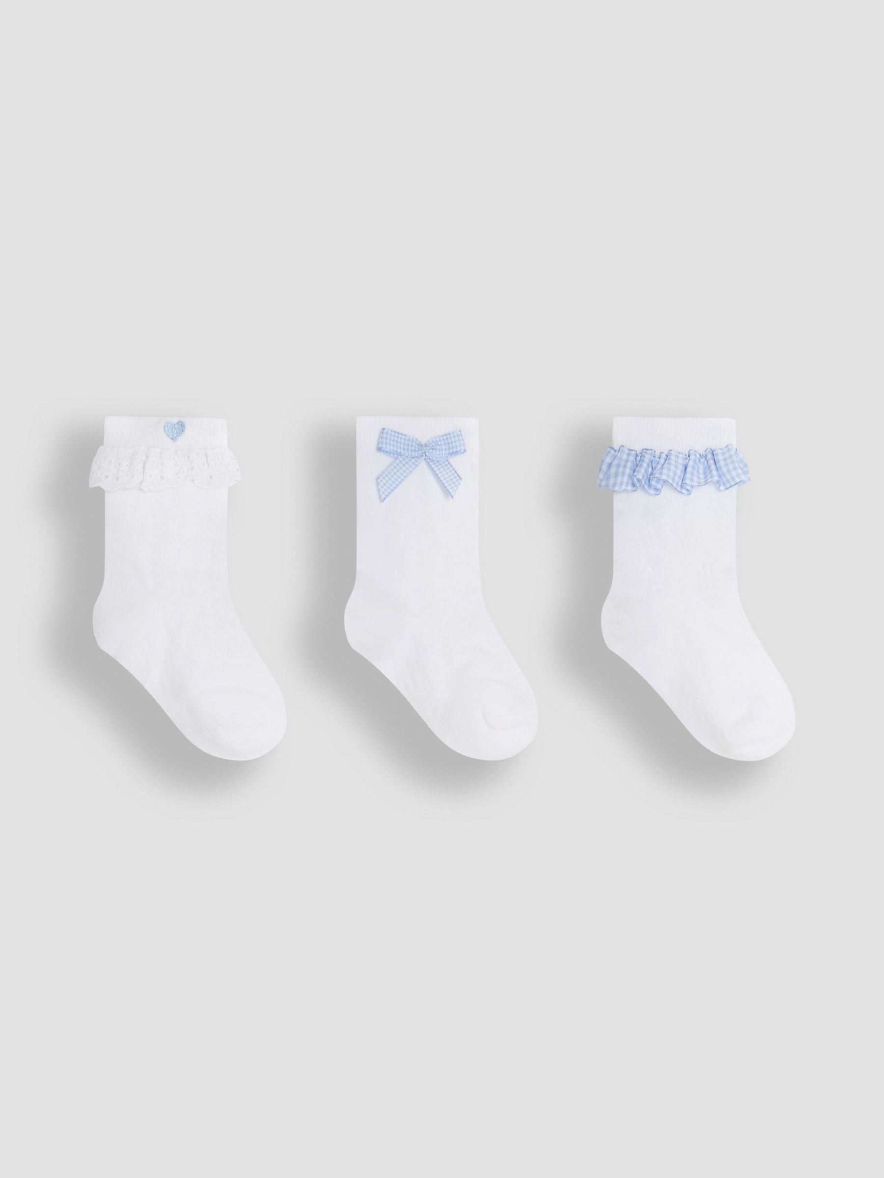 Blue Frilly Socks 3 Pack (AY1340) | $16