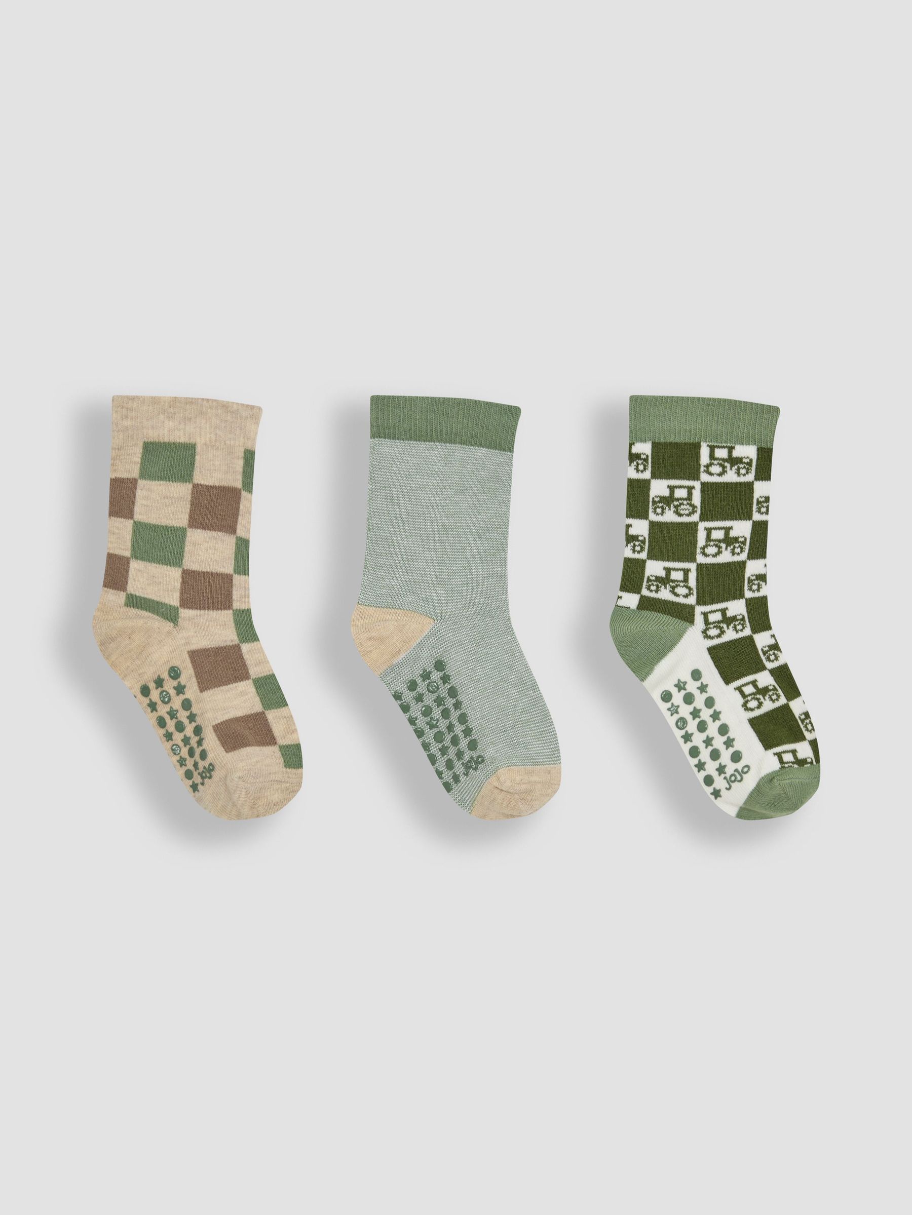 Green 3-Pack Tractor Socks (AY1355) | $16