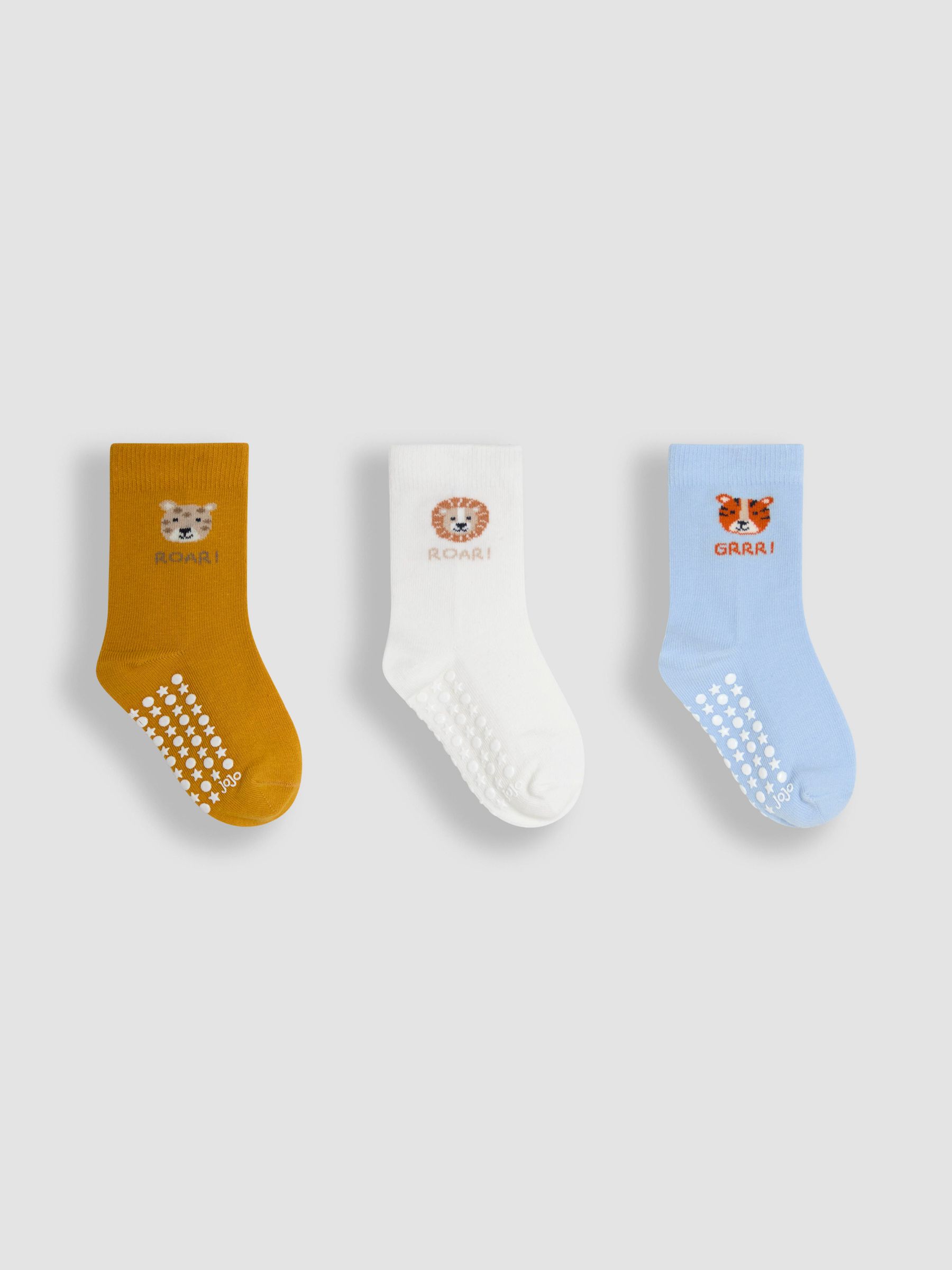 Yellow 3-Pack Printed Socks (AY1367) | $16