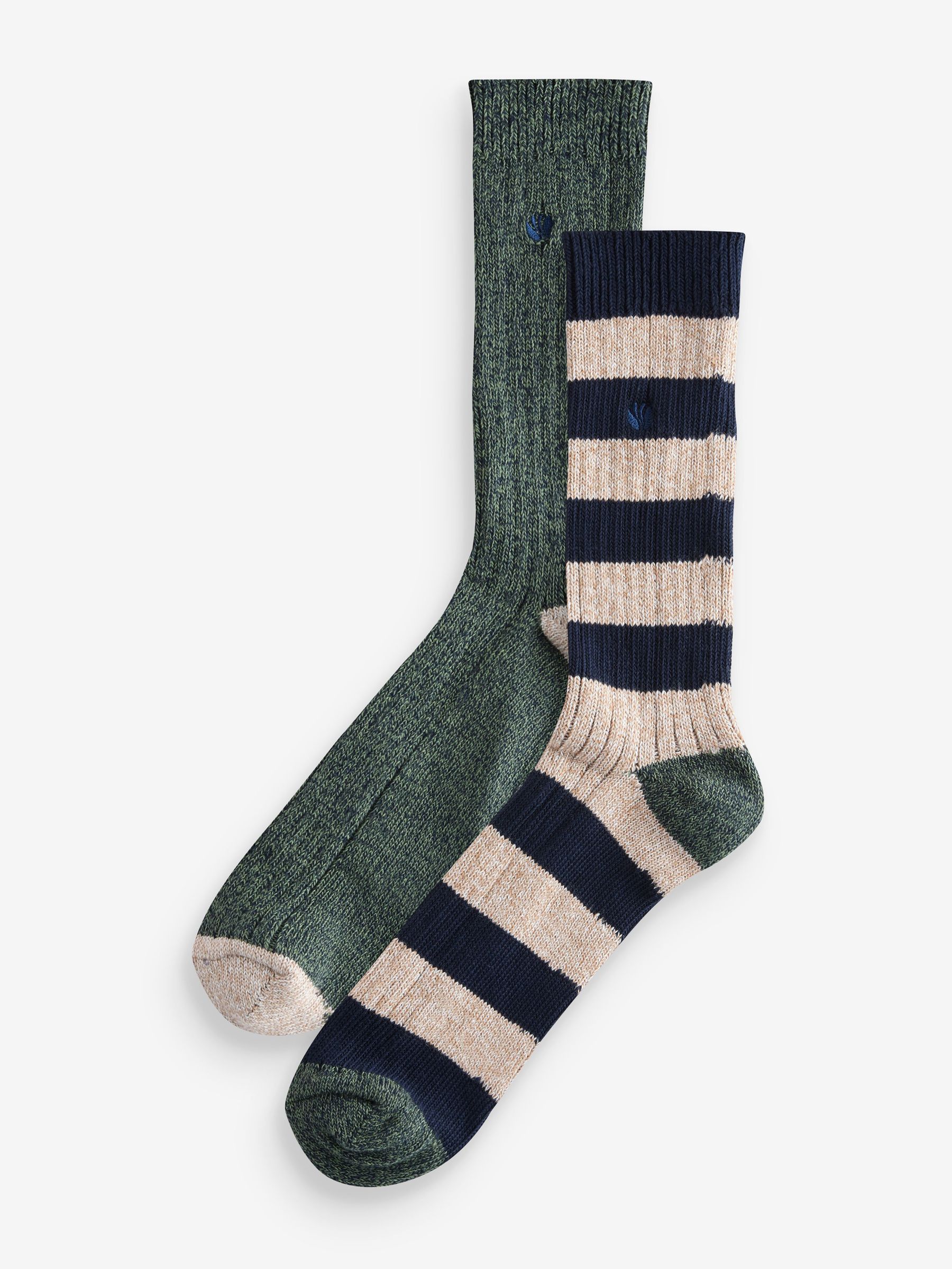 Khaki Green Nathan Sock 2 Pack (AY1412) | €18