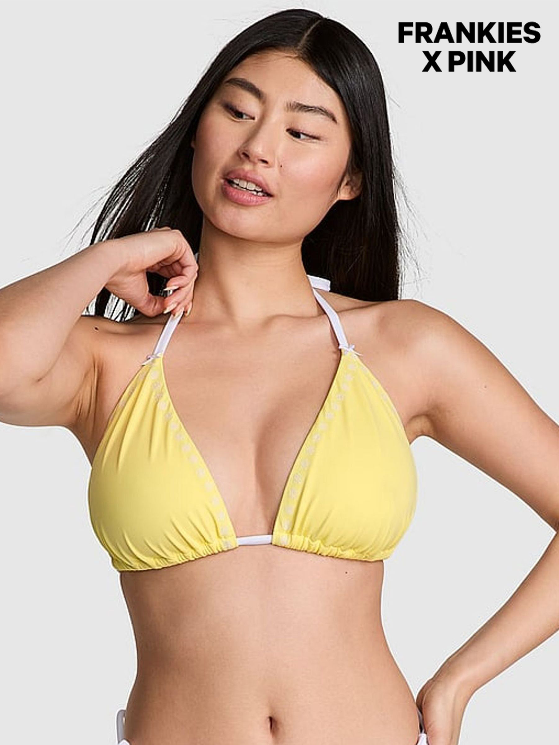 Popcorn Yellow Cape May Triangle Bikini Top (AY1522) | €39