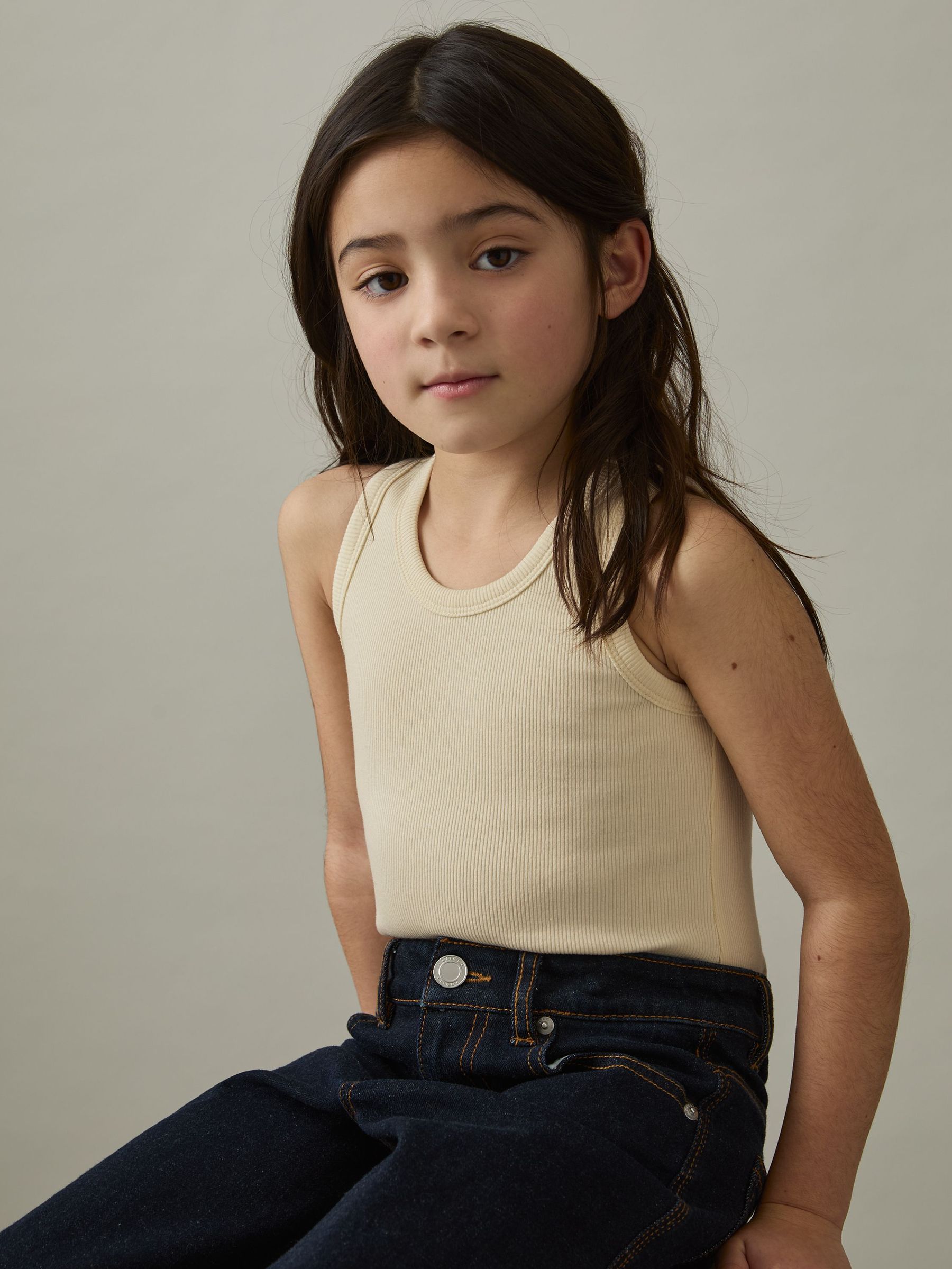 Cotton Blend Ribbed Vest in Lemon (AY3744) | €10