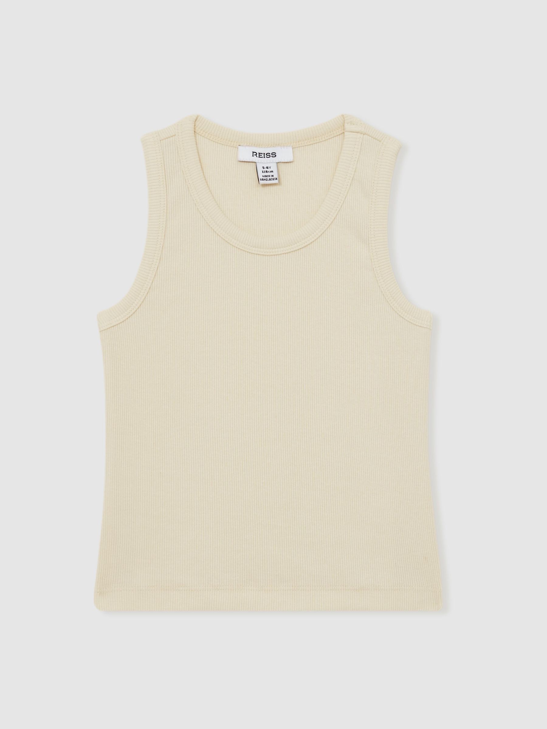 13-14 yrs Cotton Blend Ribbed Vest in Lemon (AY3746) | €15