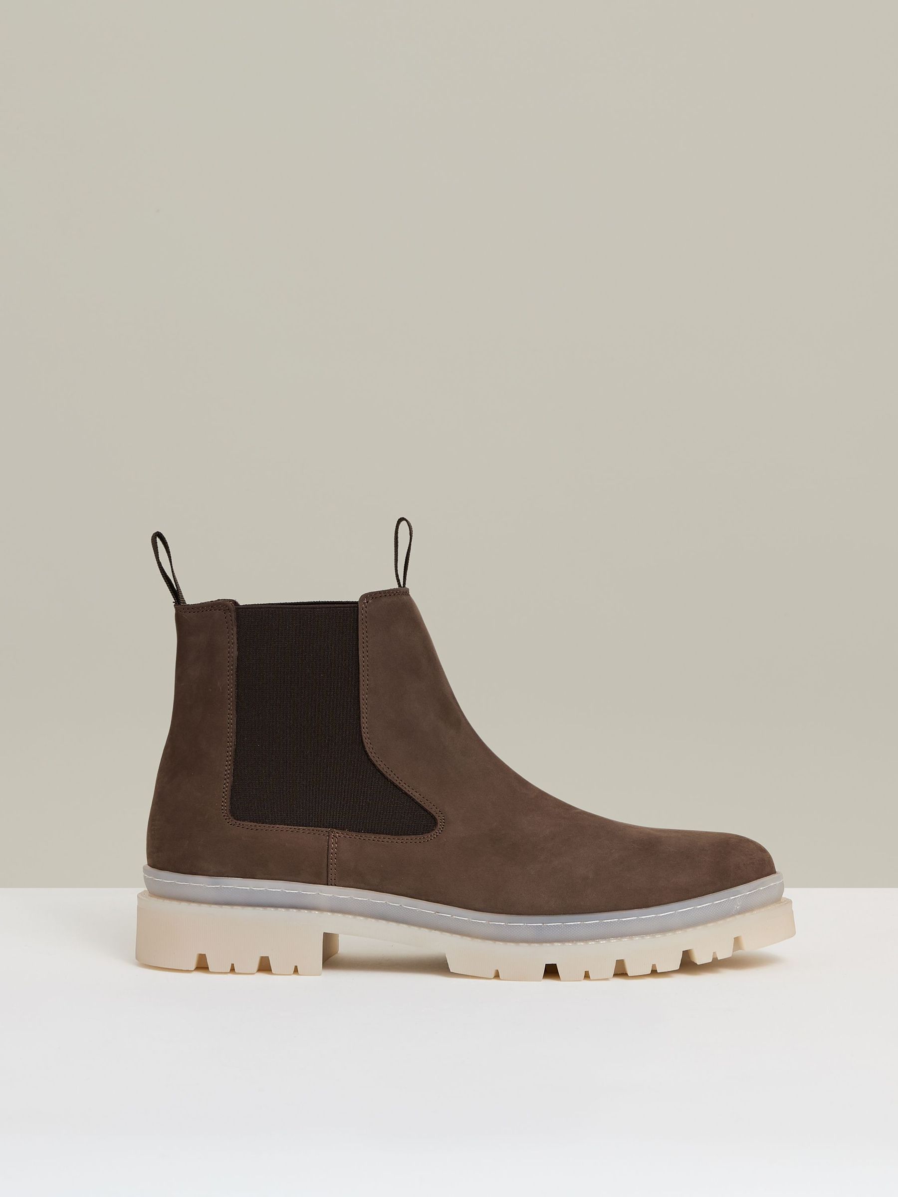 Suede Contrast Sole Chelsea Boots in Brown (AY4952) | US$380
