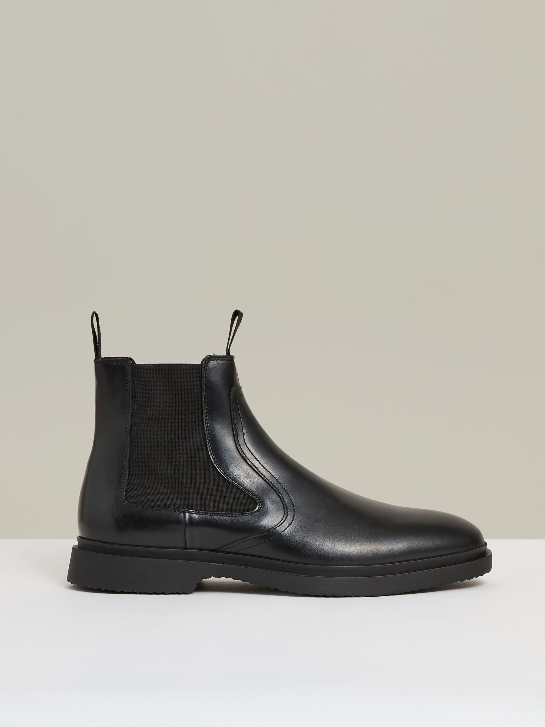 Leather Rubber Sole Chelsea Boots in Black (AY4963) | US$380