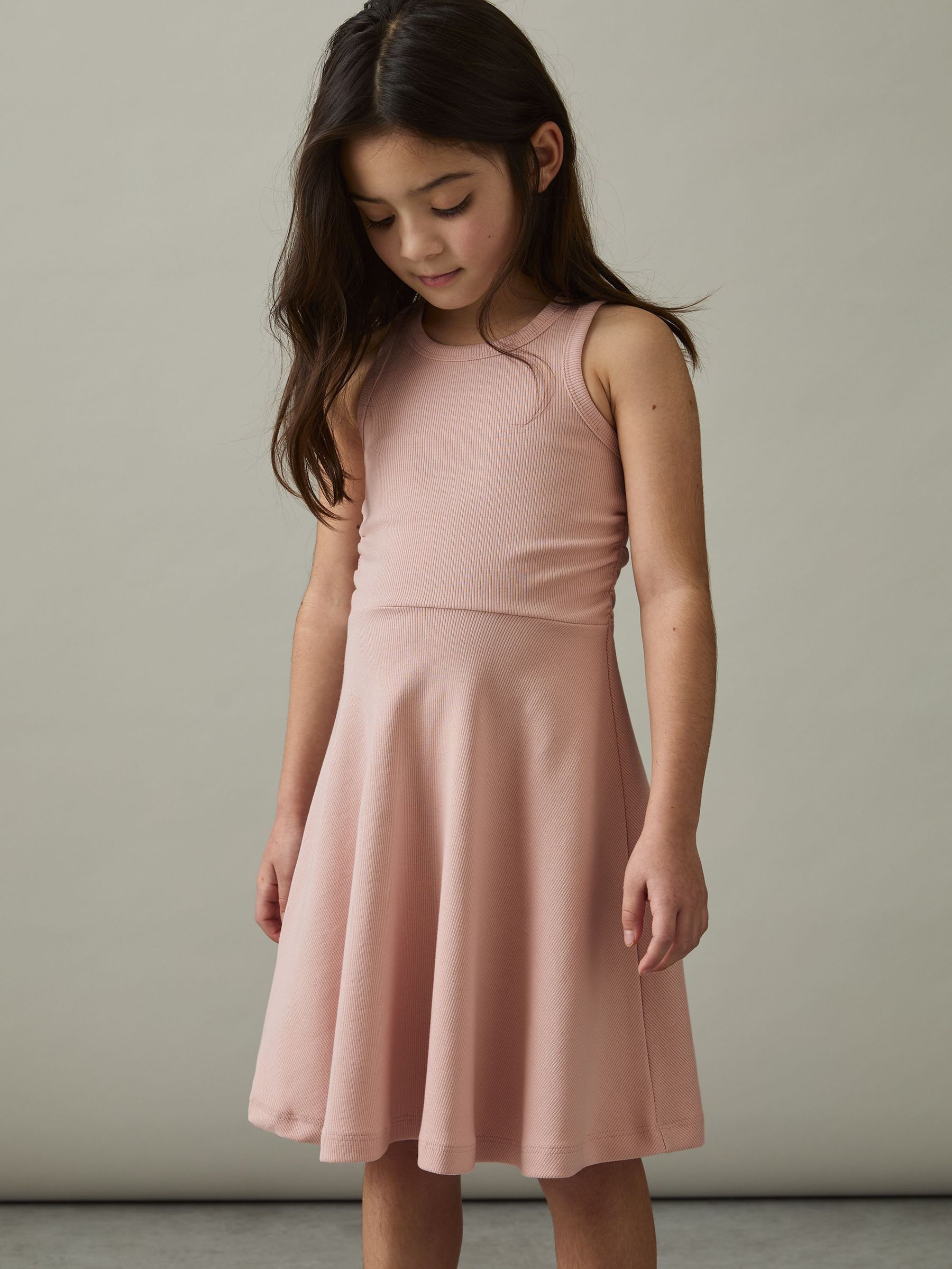 Jersey Ruched Skater Dress in Pink (AY6545) | €35