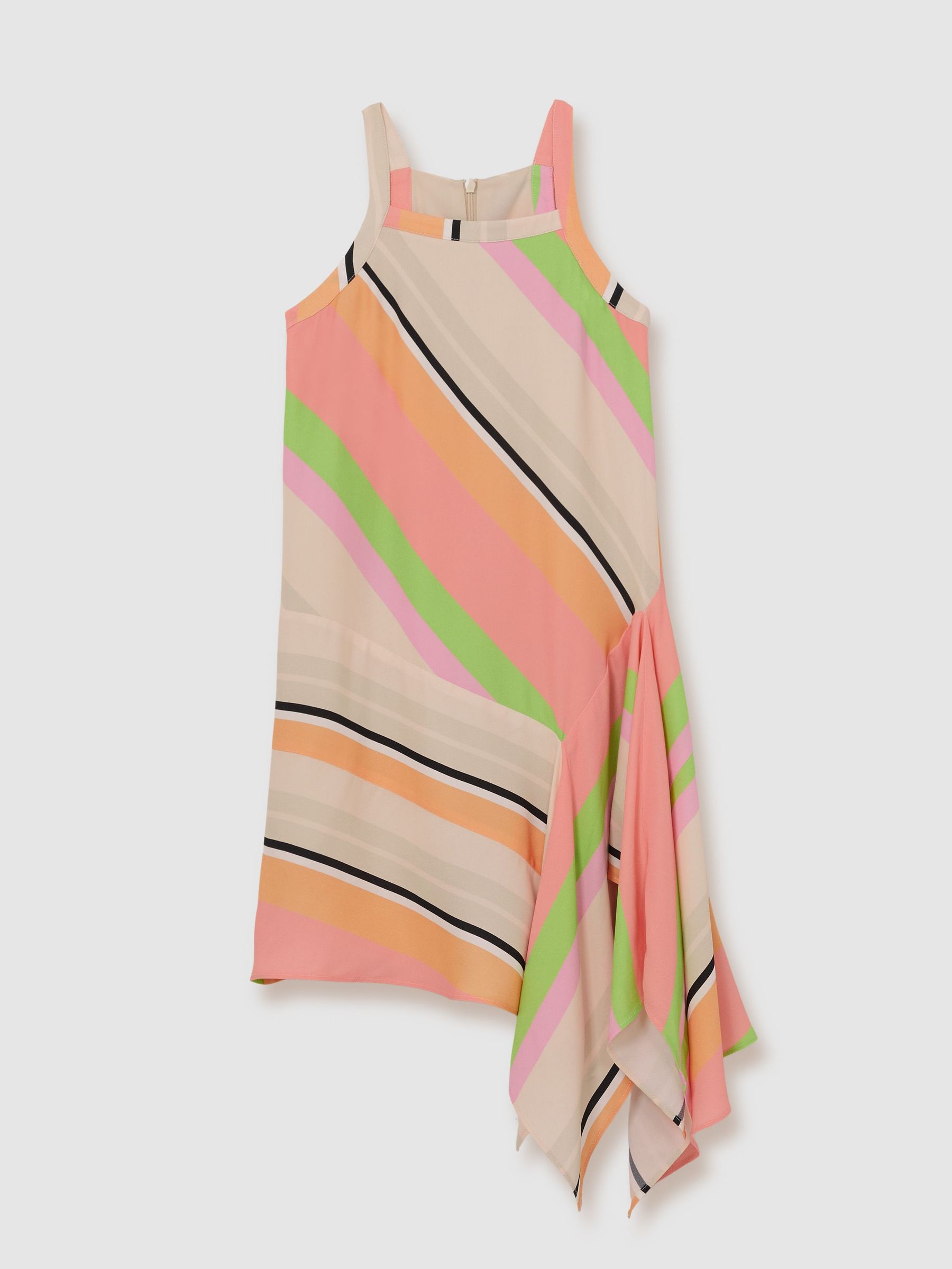13-14 yrs Stripe-Print Handkerchief Dress in Multi (AY6558) | US$140