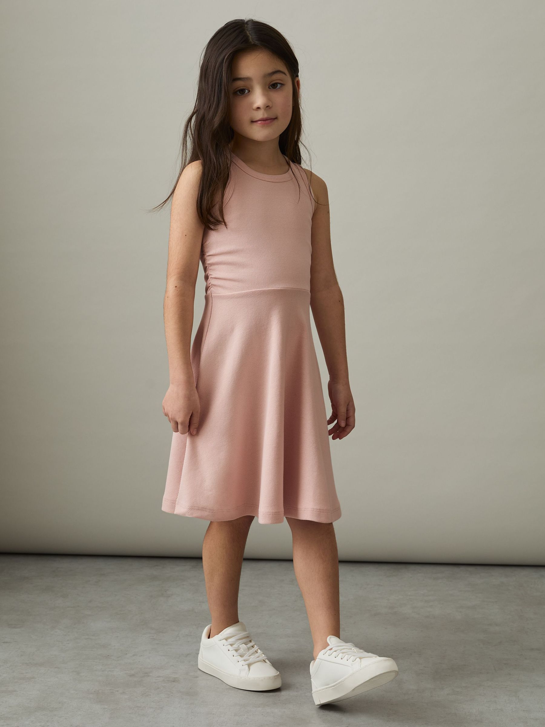 Jersey Ruched Skater Dress in Pink (AY6559) | €40