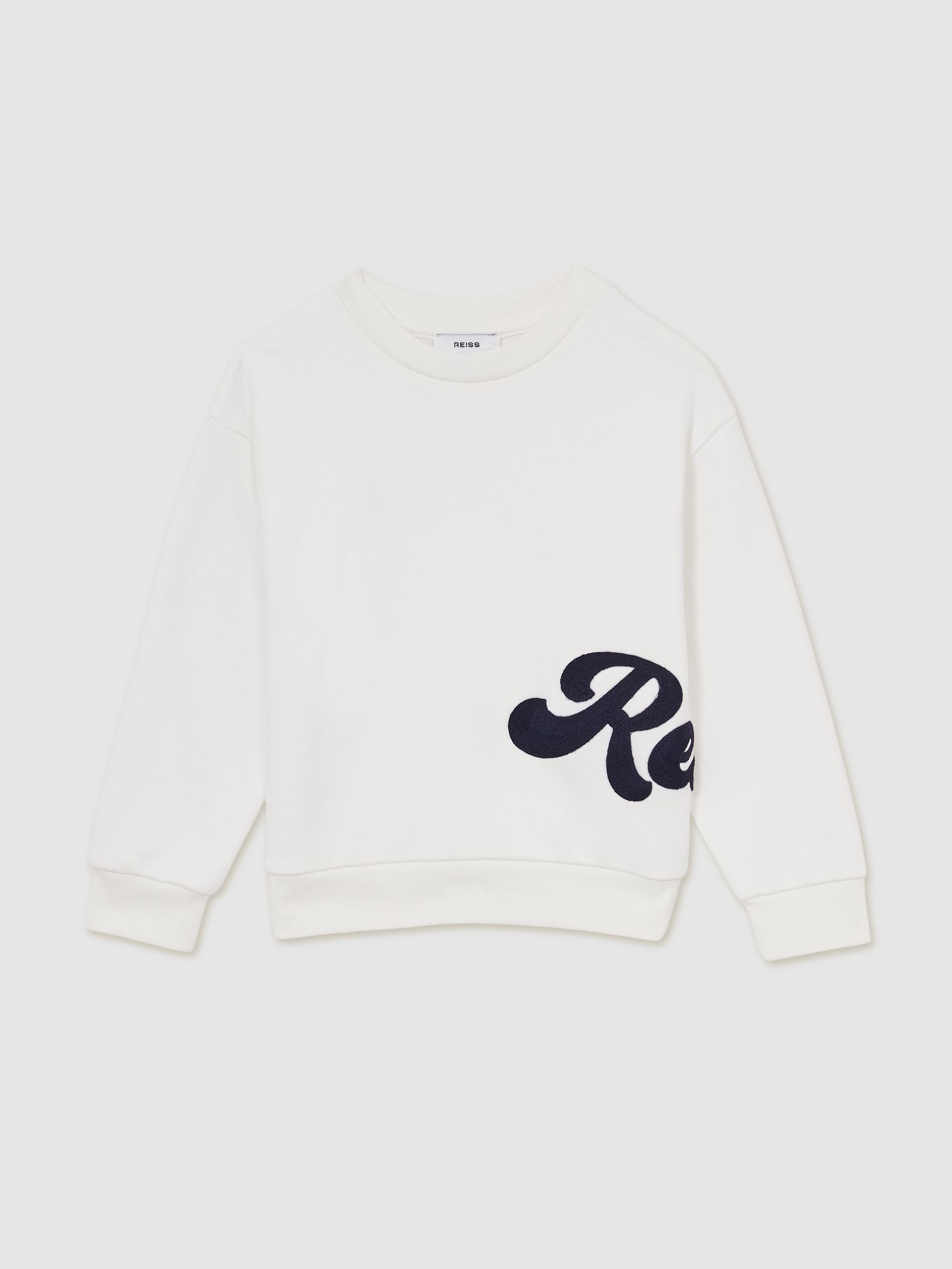 13-14 yrs Cotton-Blend Logo Script Sweatshirt in White (AY7474) | €55