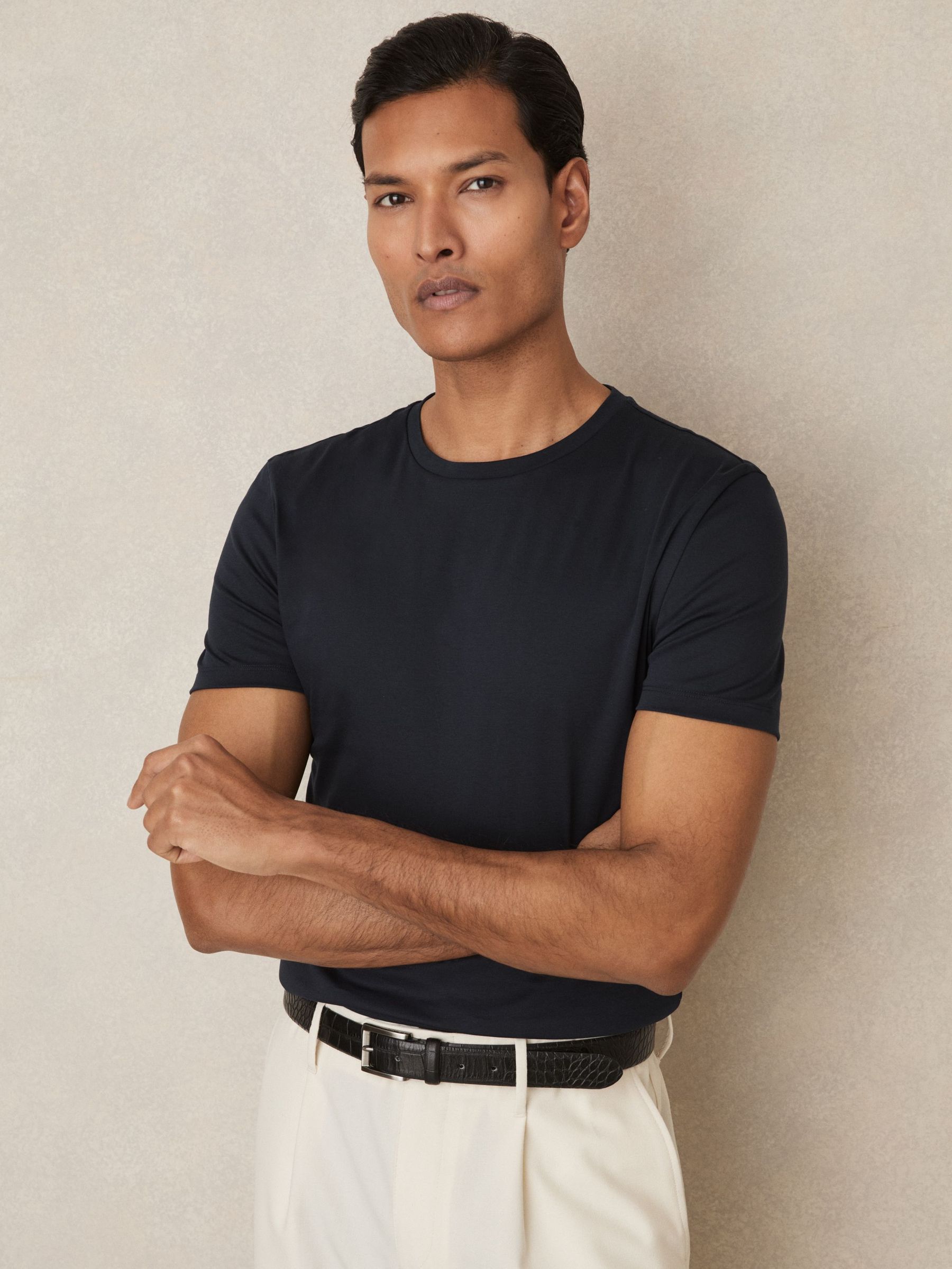 Cotton Sports-Fit T-Shirt in Navy (AY7475) | $95