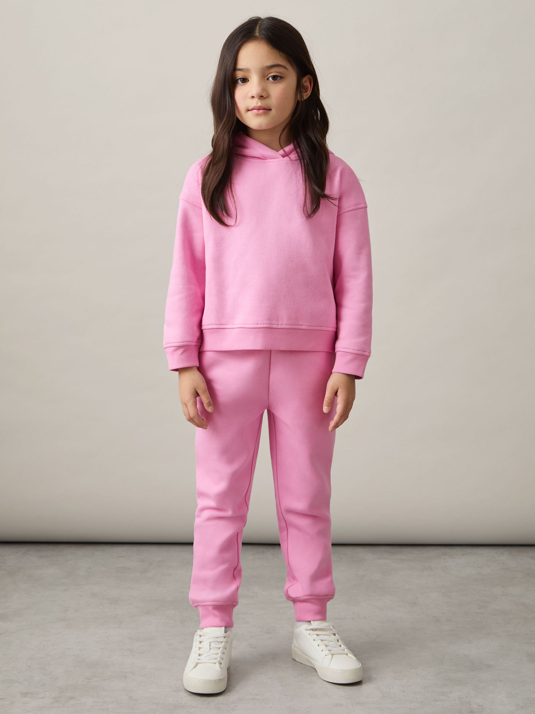 Cotton Blend Hoodie And Joggers Set in Bright Pink (AY7492) | €45