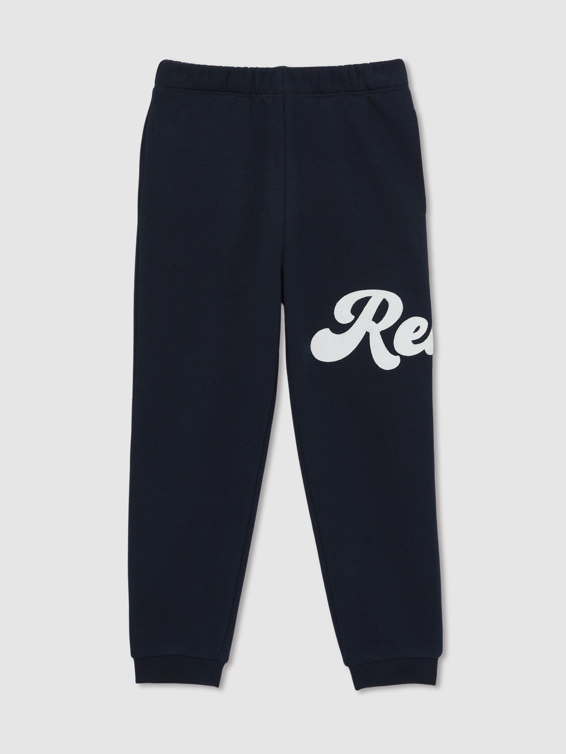 13-14 yrs Cotton-Blend Logo Script Joggers in Navy (AY7494) | 230 SAR