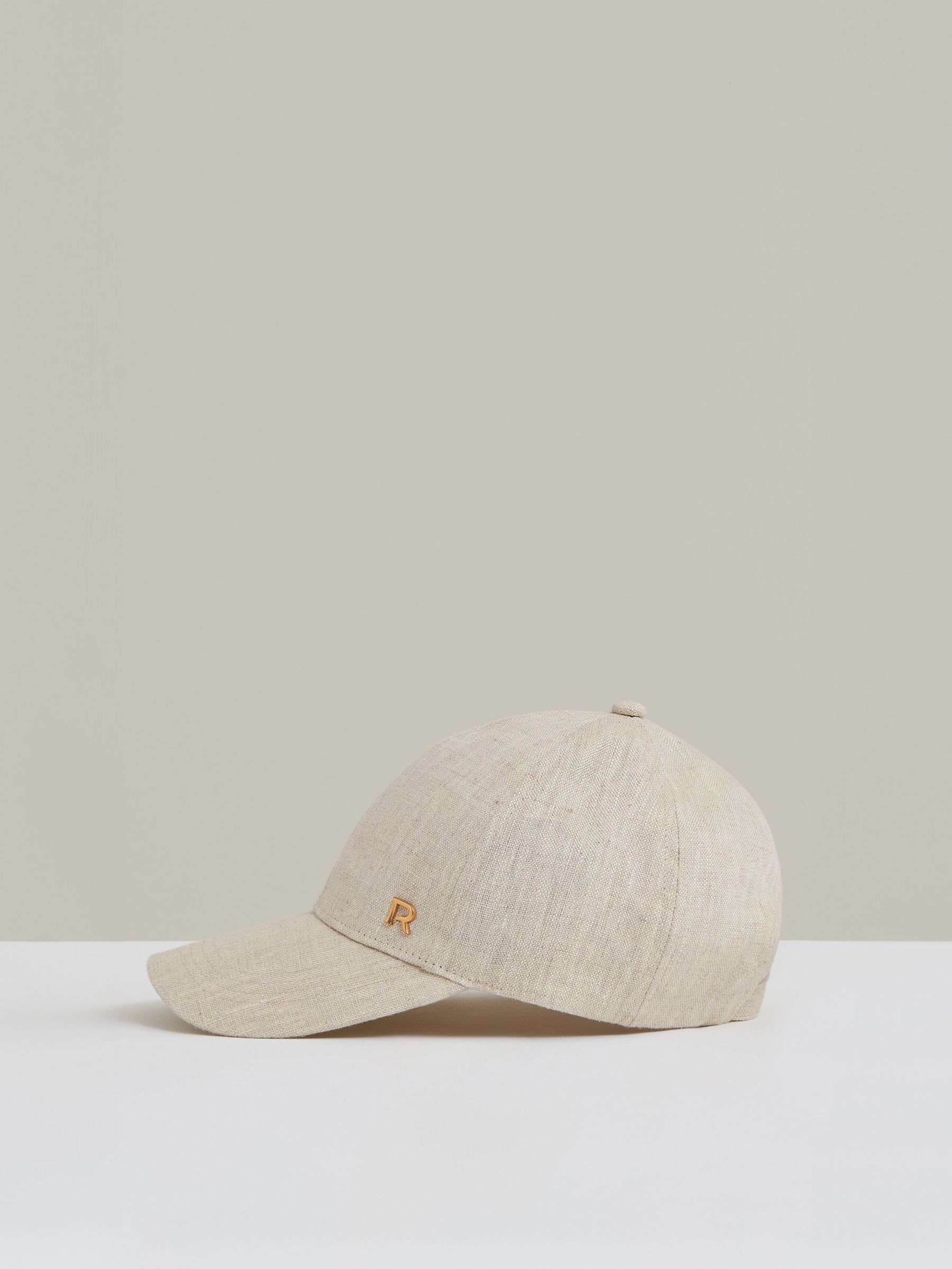 Linen Logo Baseball Cap in Neutral (AY7500) | $95