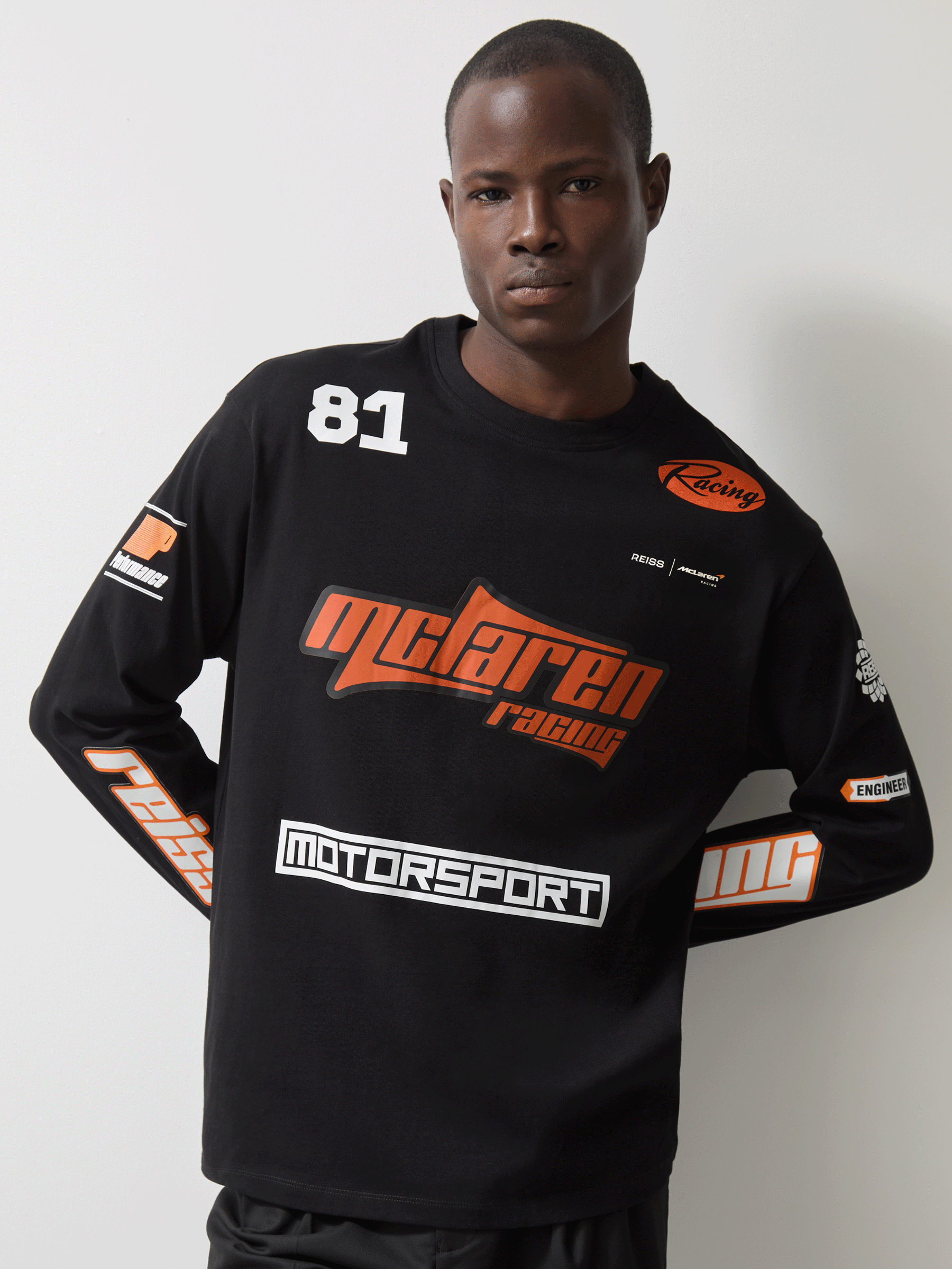 McLaren F1 Team Cotton Logo T-Shirt Unisex Fit in Black (AY7536) | US$180