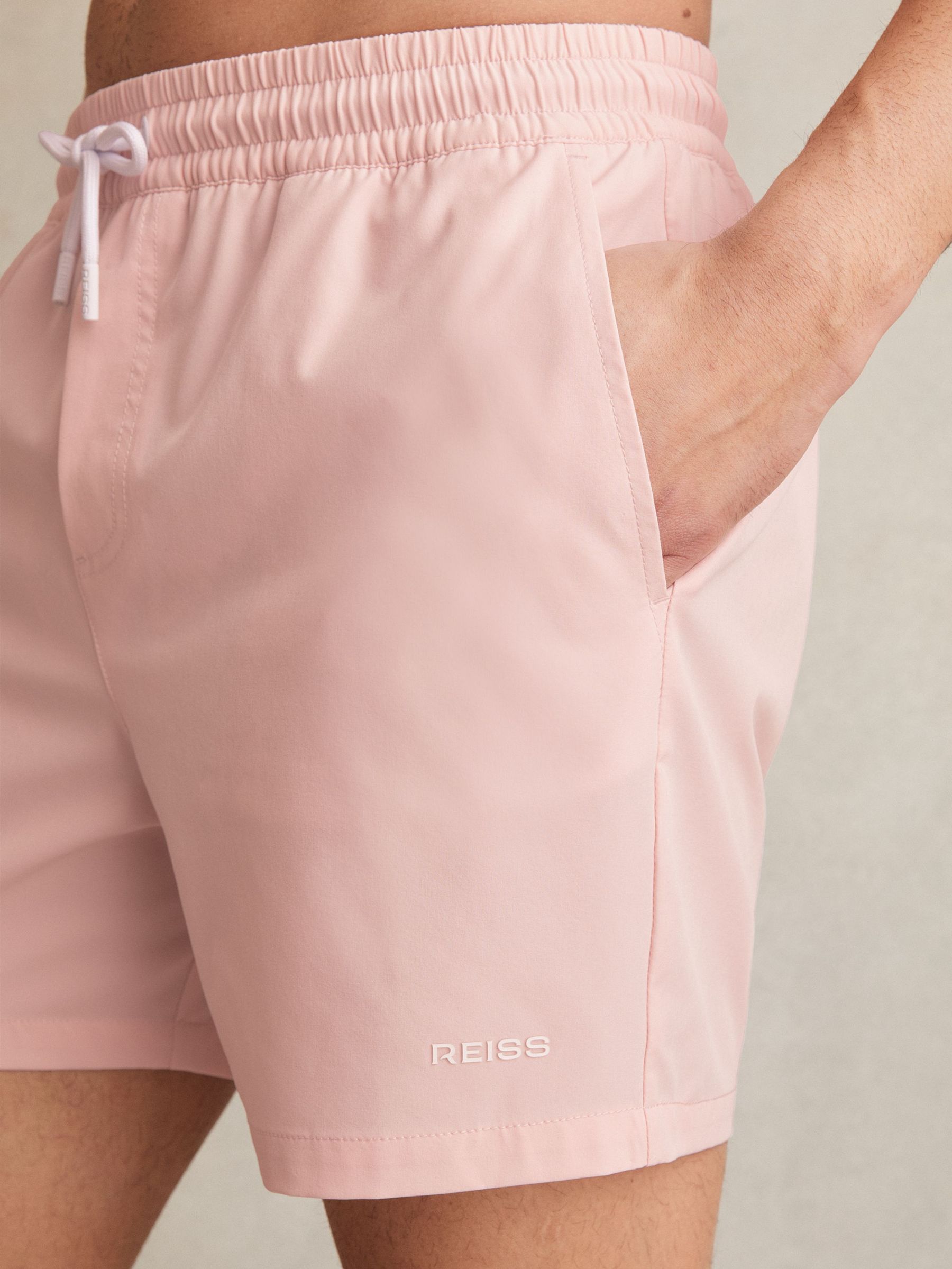 Logo Print Swim Shorts in Pink (AY7542) | €85