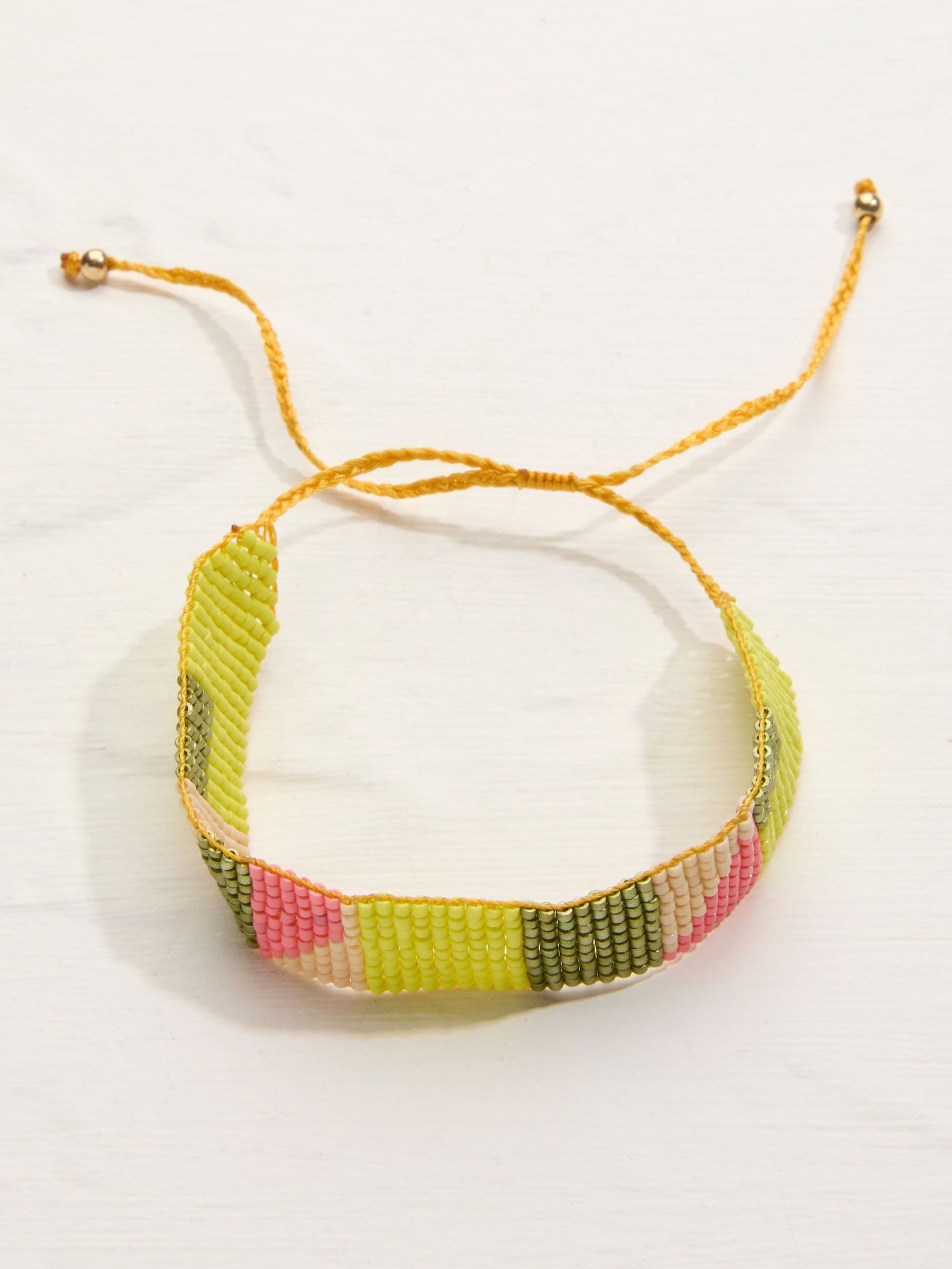 Yellow Adjustable Woven Bracelet (AY8453) | €13.50