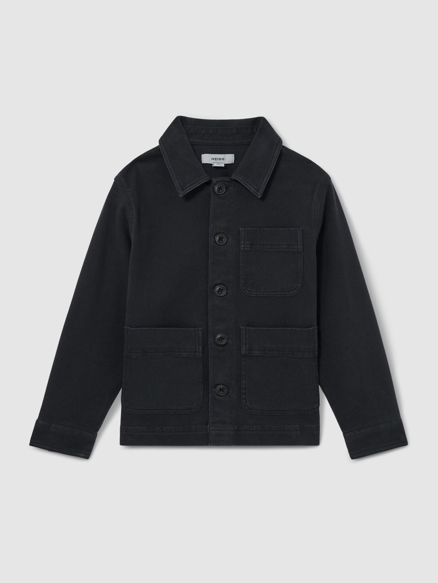Cotton-Blend Work Jacket in Navy (AY8837) | HK$850