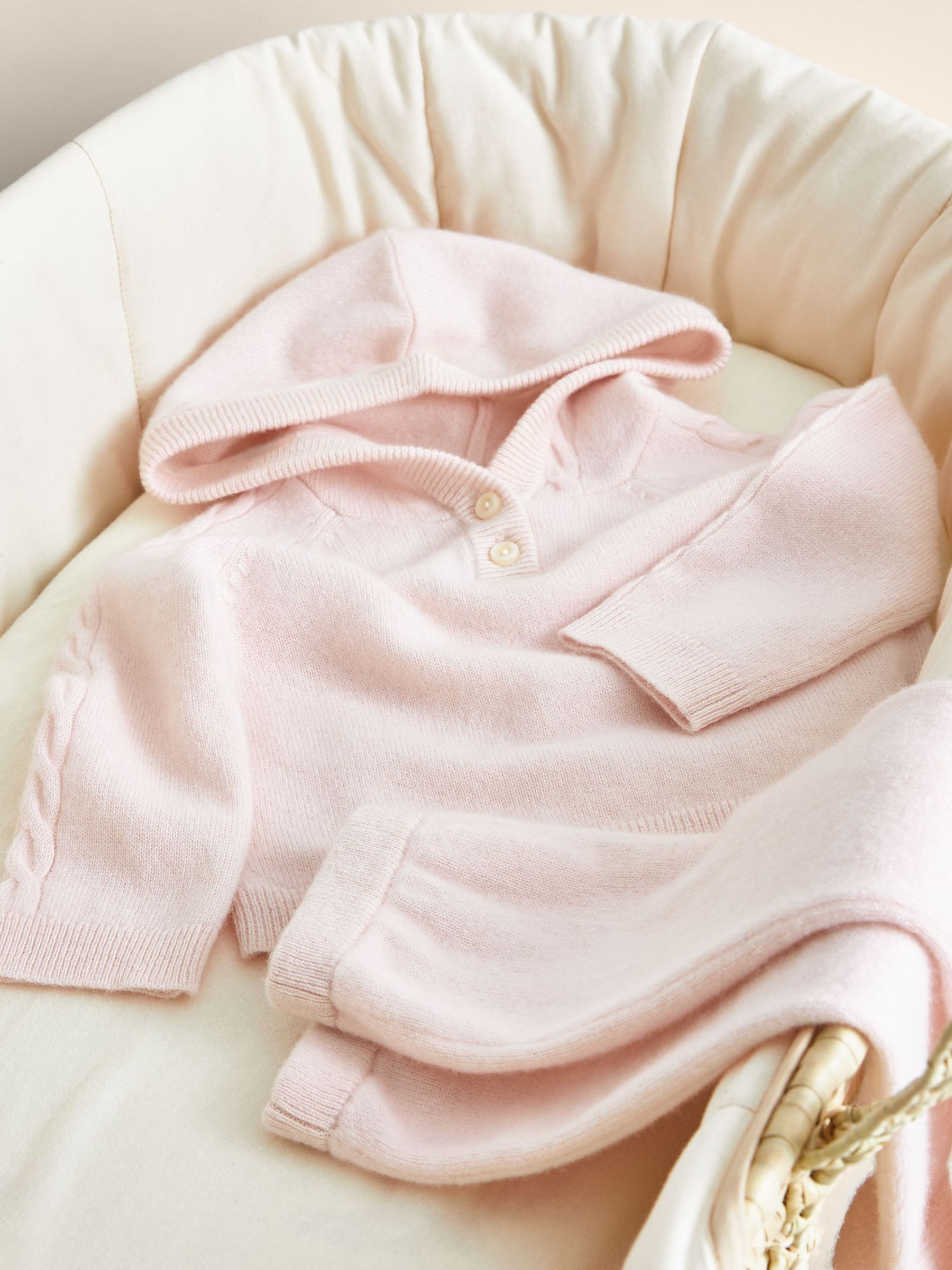 100% Cashmere Hoodie And Leggings Set in Pink (AY9897) | US$150