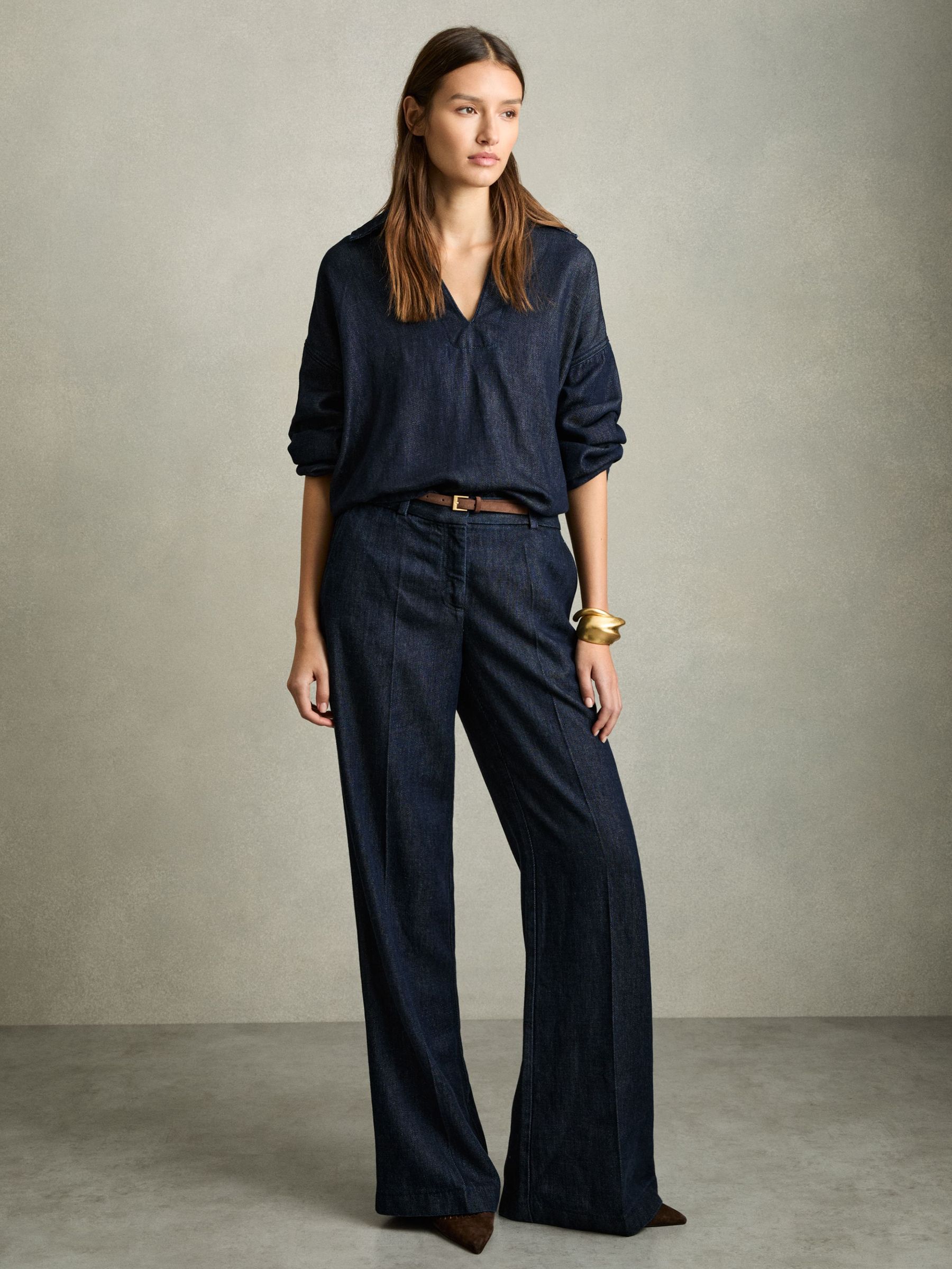 Denim Look Overshirt in Dark Blue (AY9929) | €225