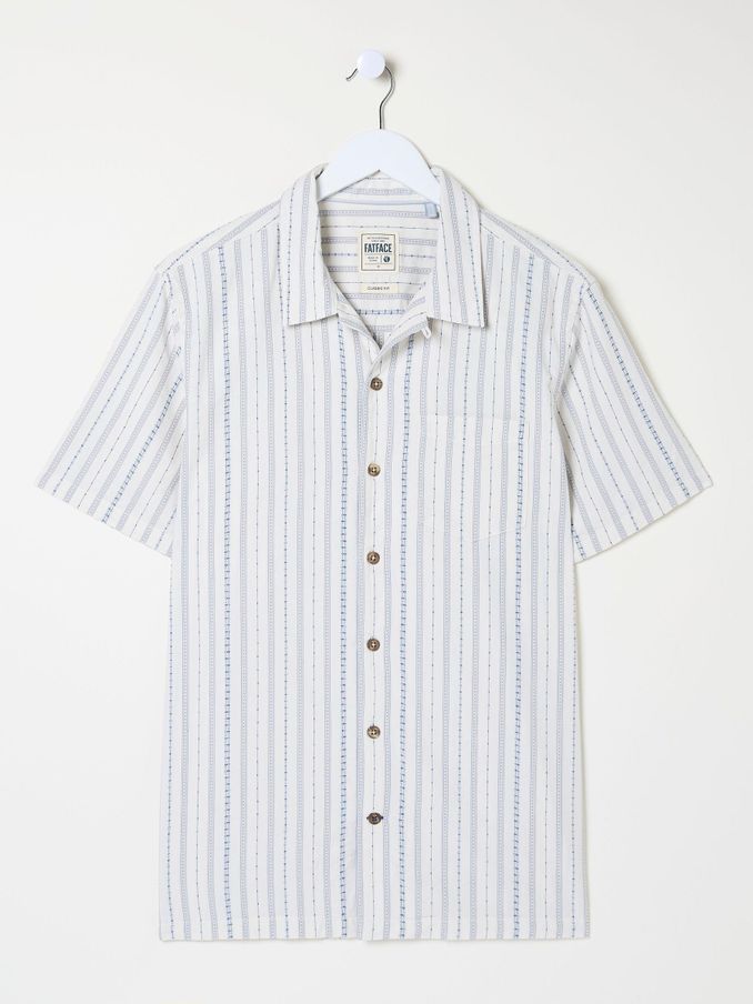 Denford Natural Dobby Stripe Shirt (B00042) | €34 - €36