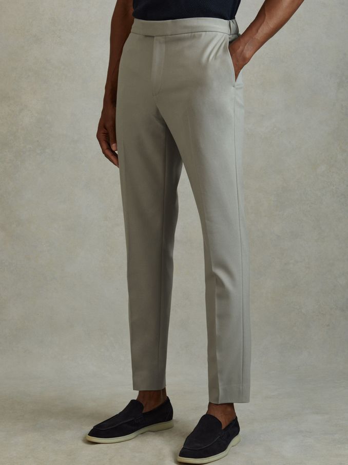 Slim-Fit Drawstring Trousers in Sage (B00250) | CA$210