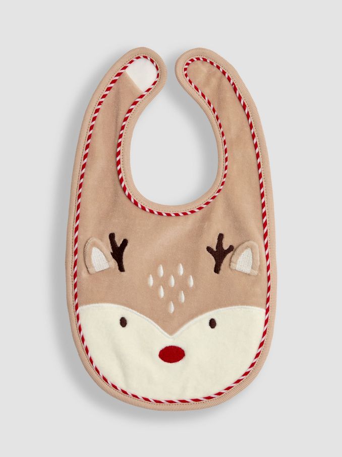 Brown Reindeer Bib (B01668) | $4