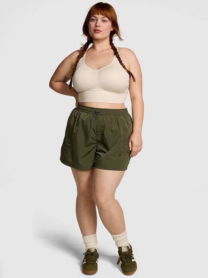 Olive Green Parachute Cargo Shorts (B01675) | €19