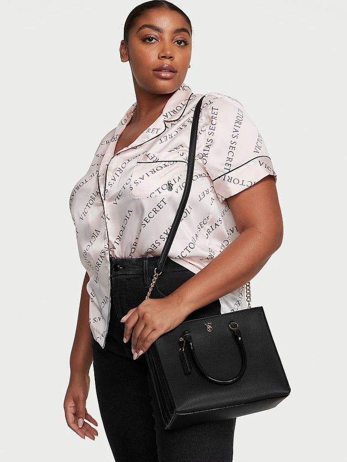 Black Pebble Satchel Bag (B01679) | €79