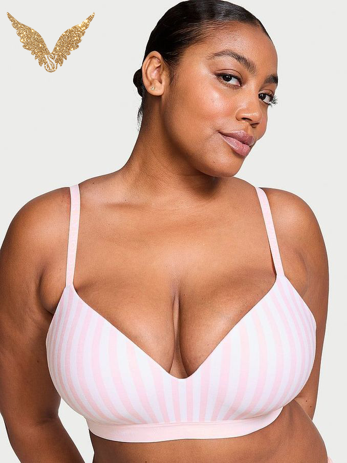 Pink Stripe Non Wired Lightly Lined Bra (B02048) | €40