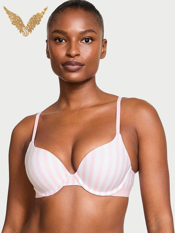 Pink Stripe Full Cup Push Up Bra (B02741) | €40