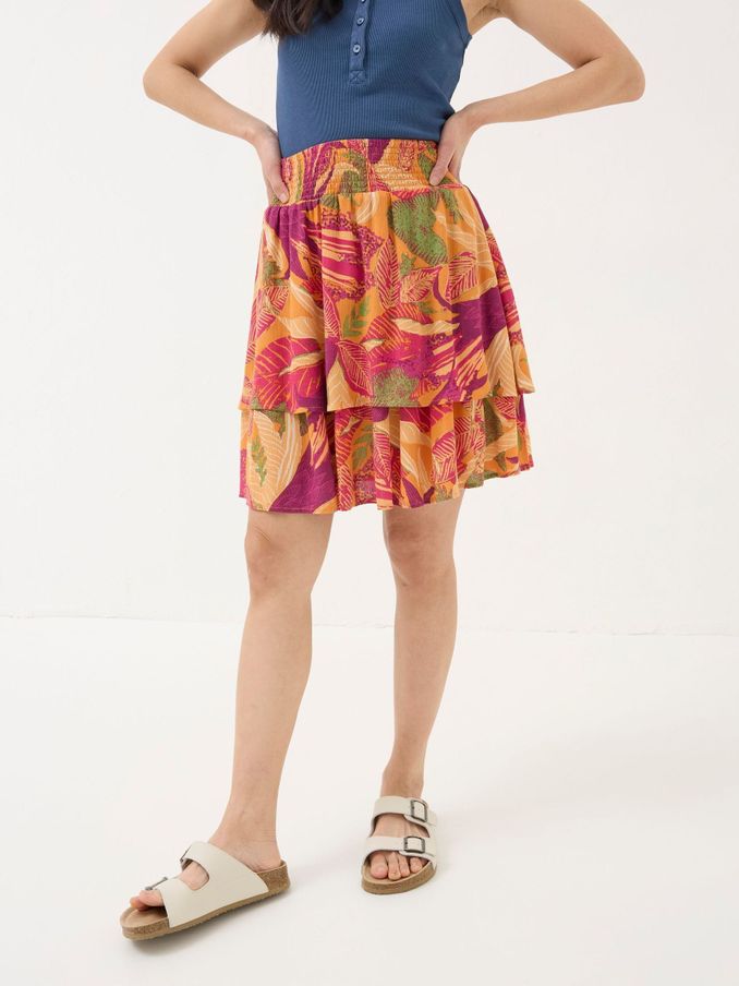Ali Orange Tropical Floral Skirt (B05589) | €26