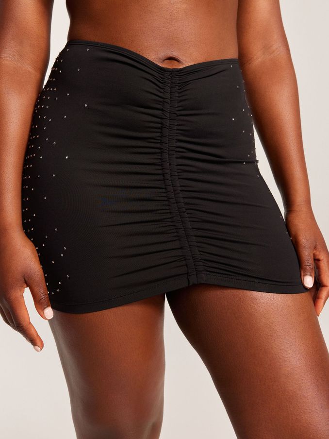 Black Diamanté Swim Skirt (B07056) | €19