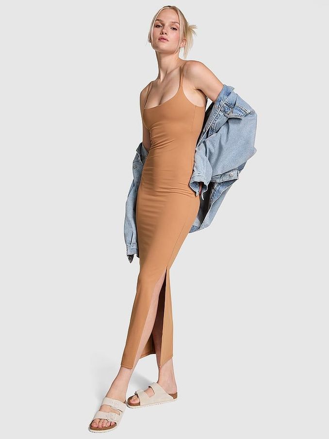Toffee Brown Relay Maxi Dress (B07146) | €27