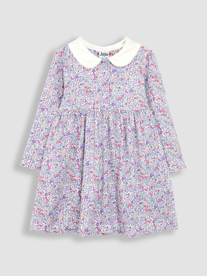 Lilac Purple Ditsy Floral Peter Pan Dress (B07384) | $16