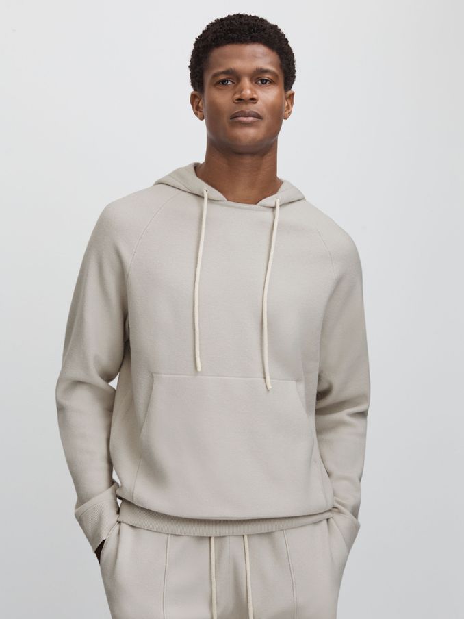 Paige Drawstring Hoodie in Light Grey (B10251) | €198