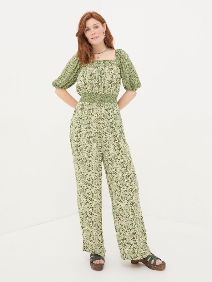 Eva Green Damask Floral Jumpsuit (B12064) | €42