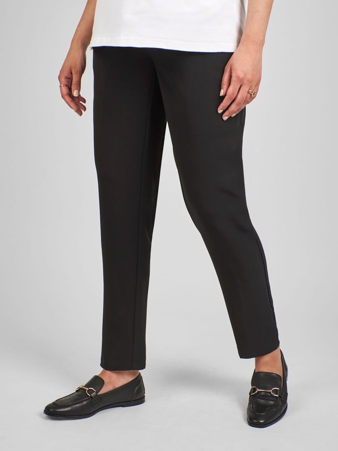 Black Tapered Maternity Trousers (B12141) | $72