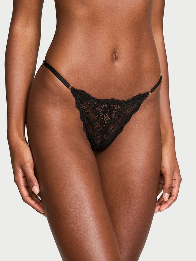 Black G String Lace Knickers (B12525) | €15.50