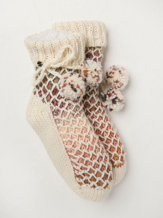 Cream Womens Space Dye Bedsocks (B14648) | €13